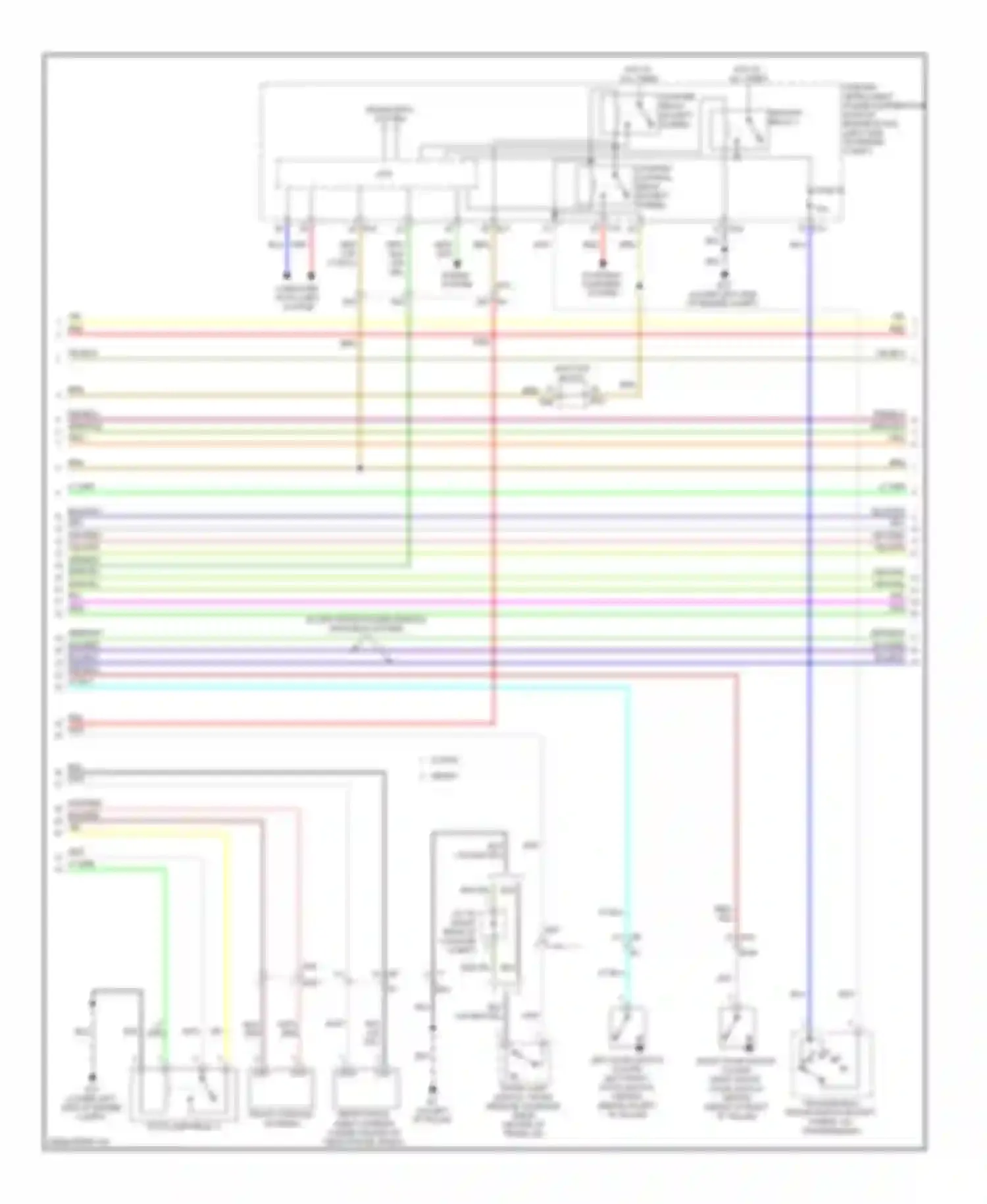 Altima Nissan L32 facelift (2009-2013): Power door locks circuit, without intelligent key unit (2 of 3)