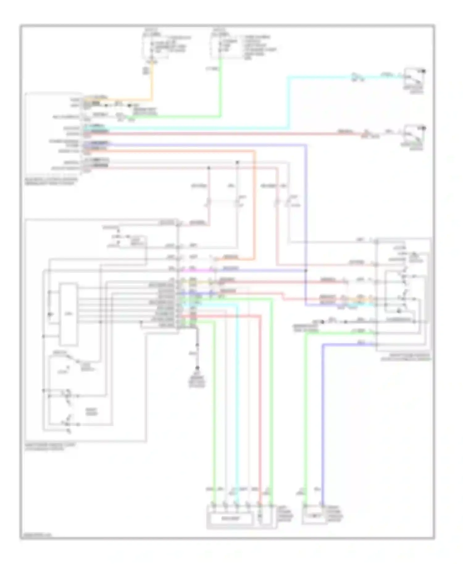 Wiring diagram 36 39 central lock switch central unlock switch for Nissan Altima L32 facelift (2009-2013) (1 of 2)