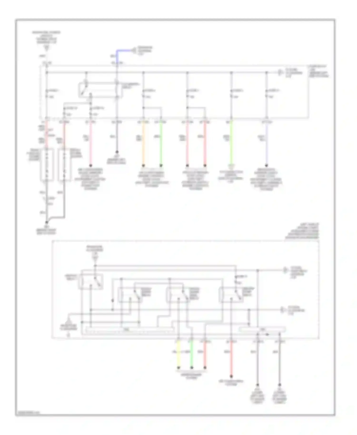 Wiring diagram air conditioning, engine controls, door locks, anti-theft, navigation systems for Nissan Altima L32 facelift (2009-2013) (1 of 1)