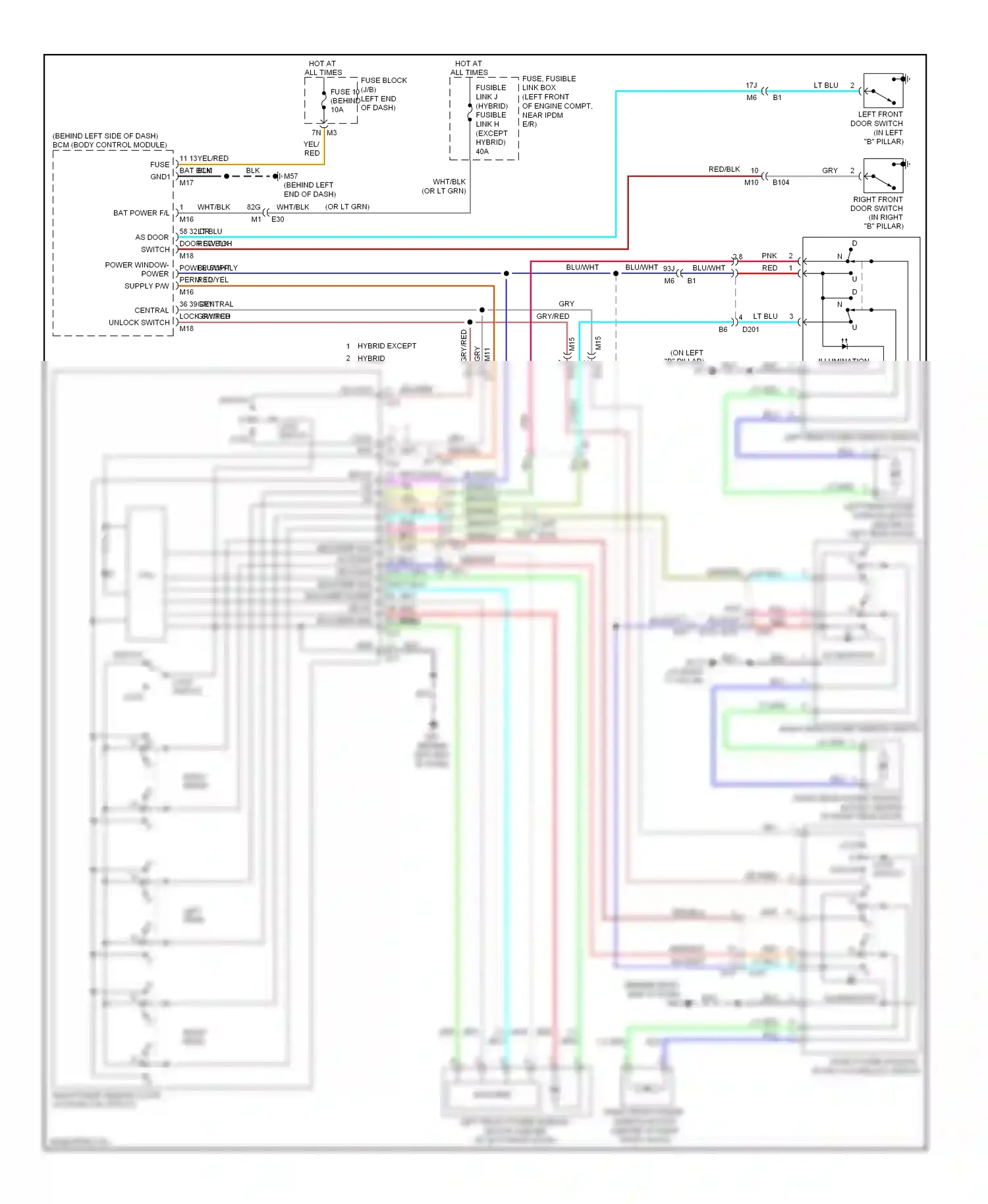 Wiring diagram as down dr down for Nissan Altima L32 facelift (2009-2013) (2 of 2)