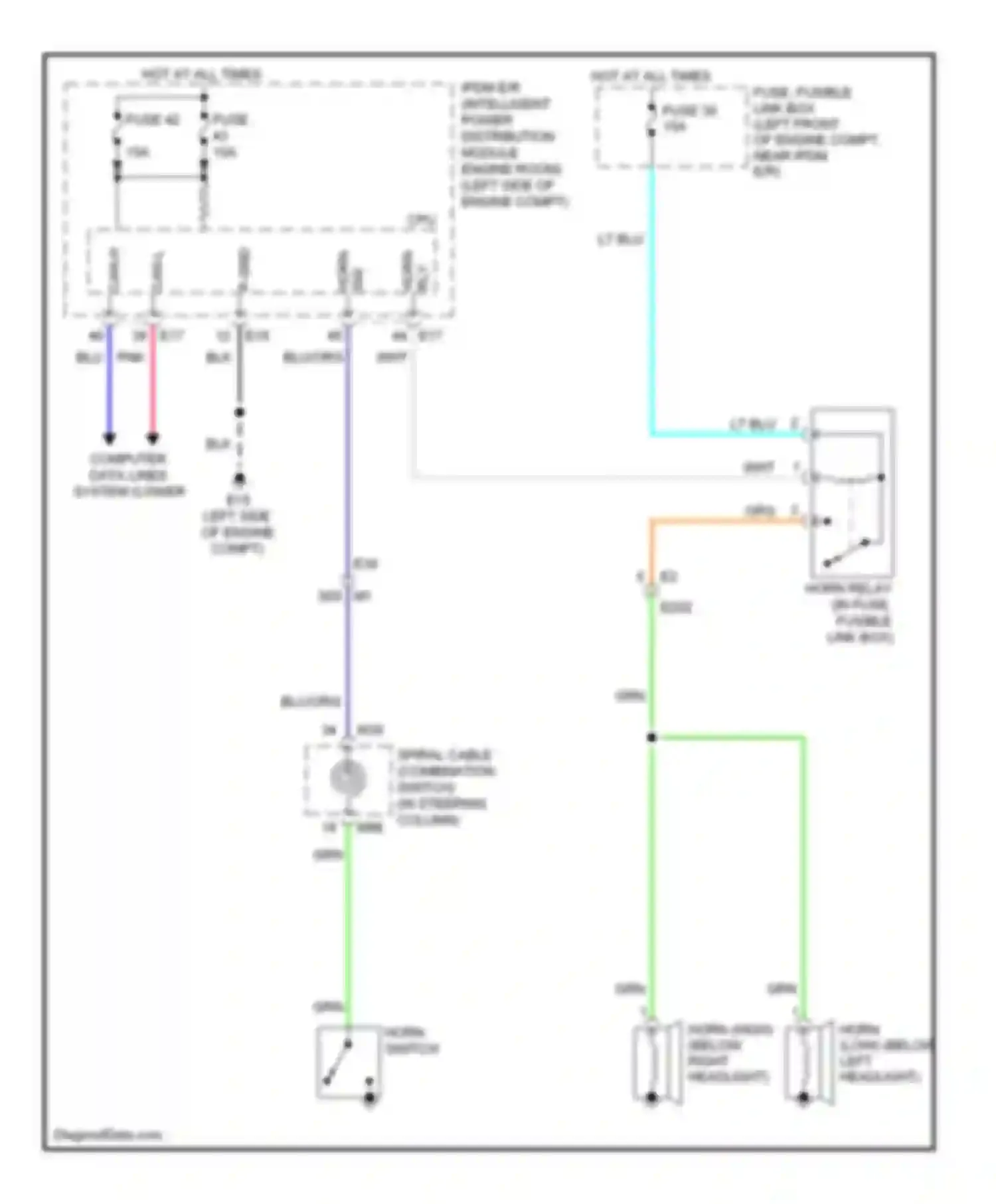 Wiring diagram can-h for Nissan Altima L32 facelift (2009-2013) (12 of 16)