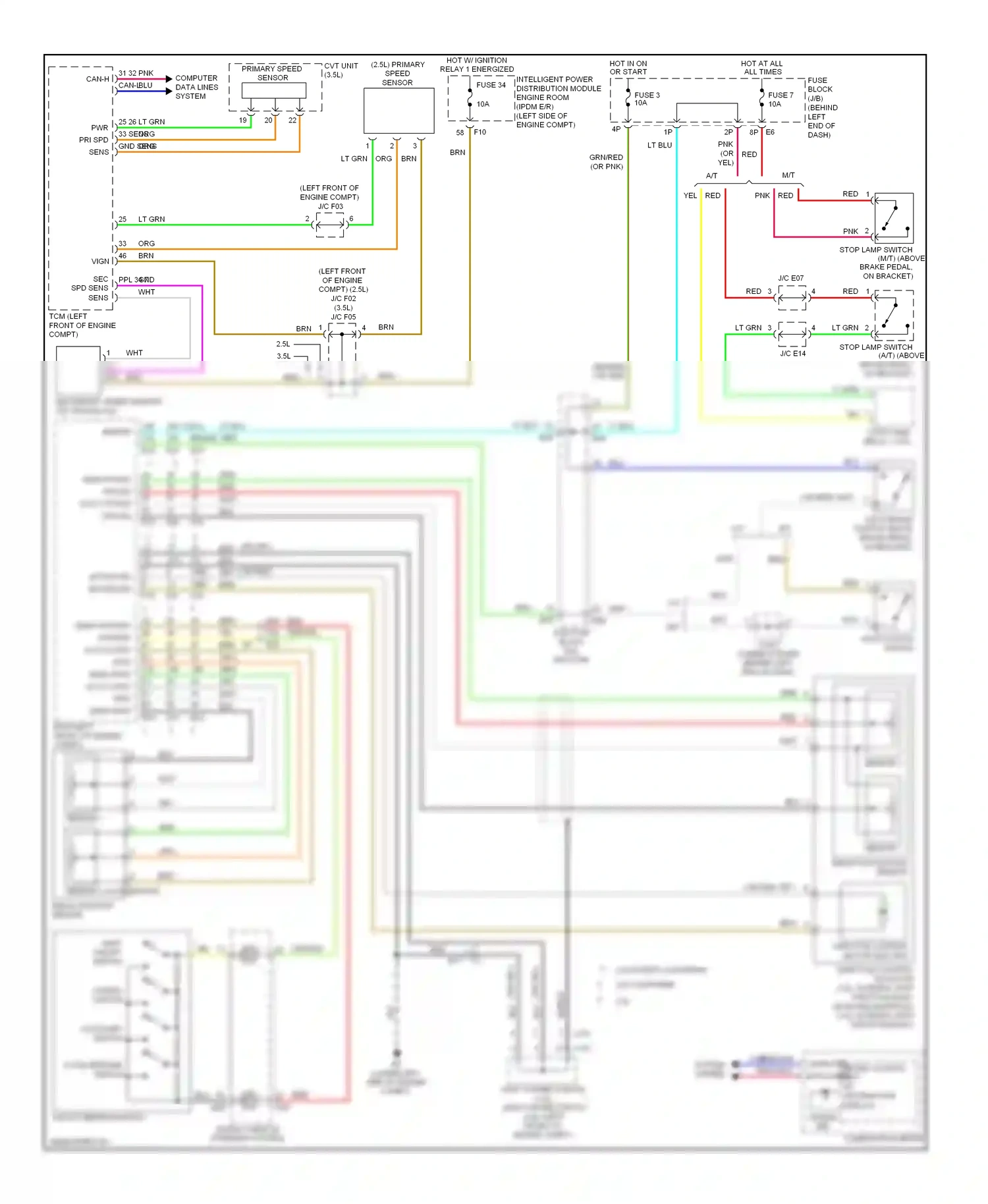 Nissan Altima L32 facelift (2009-2013) cancel switch wiring diagram  (1 of 2)