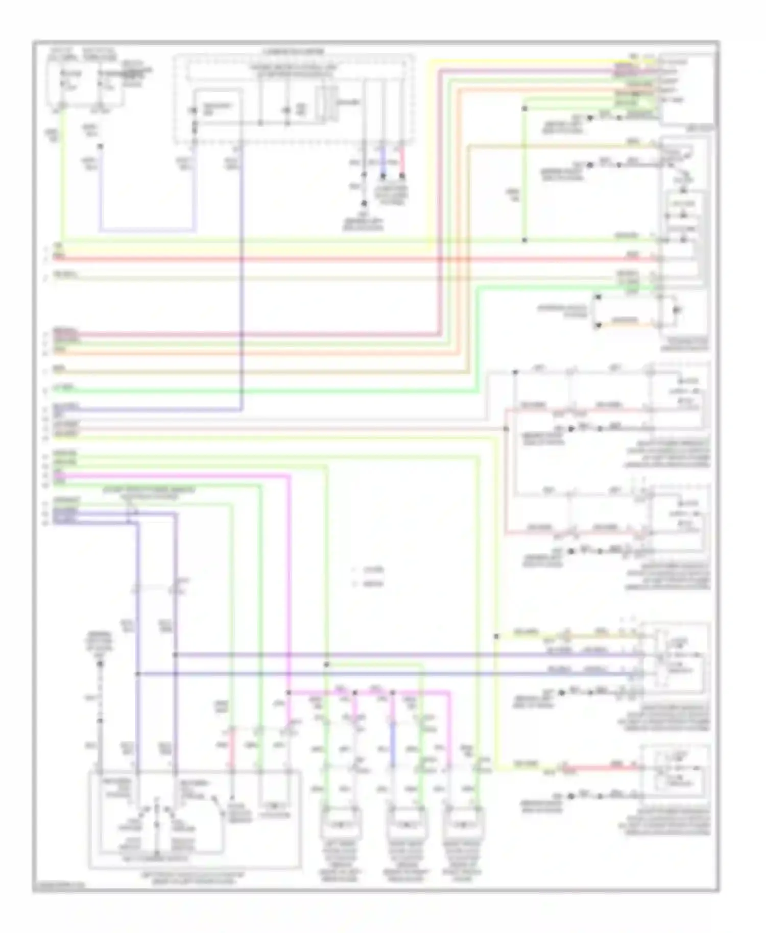 Wiring diagram combination meter for Nissan Altima L32 facelift (2009-2013) (4 of 39)