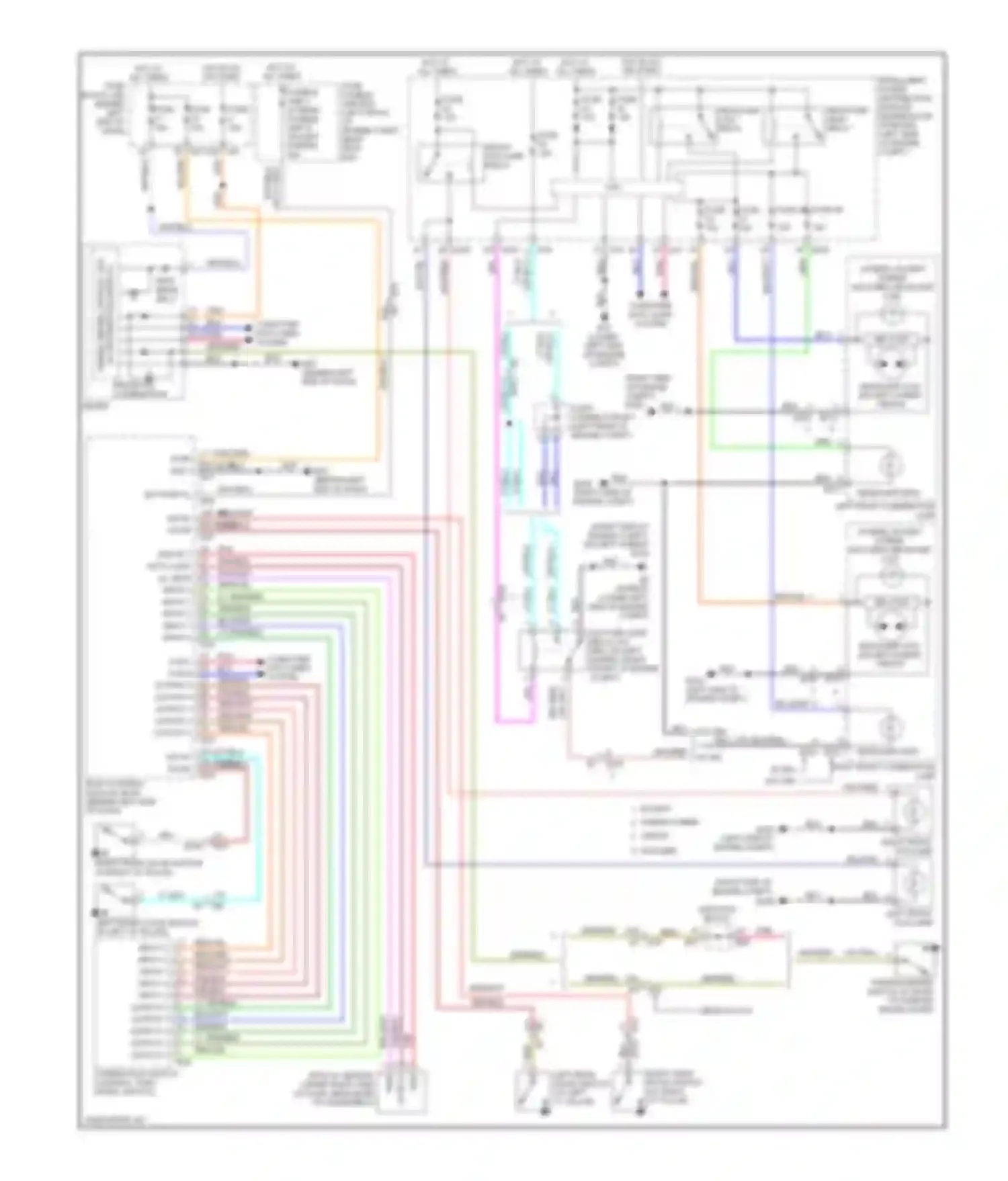 Wiring diagram left front fog lamp for Nissan Altima L32 facelift (2009-2013) (1 of 1)