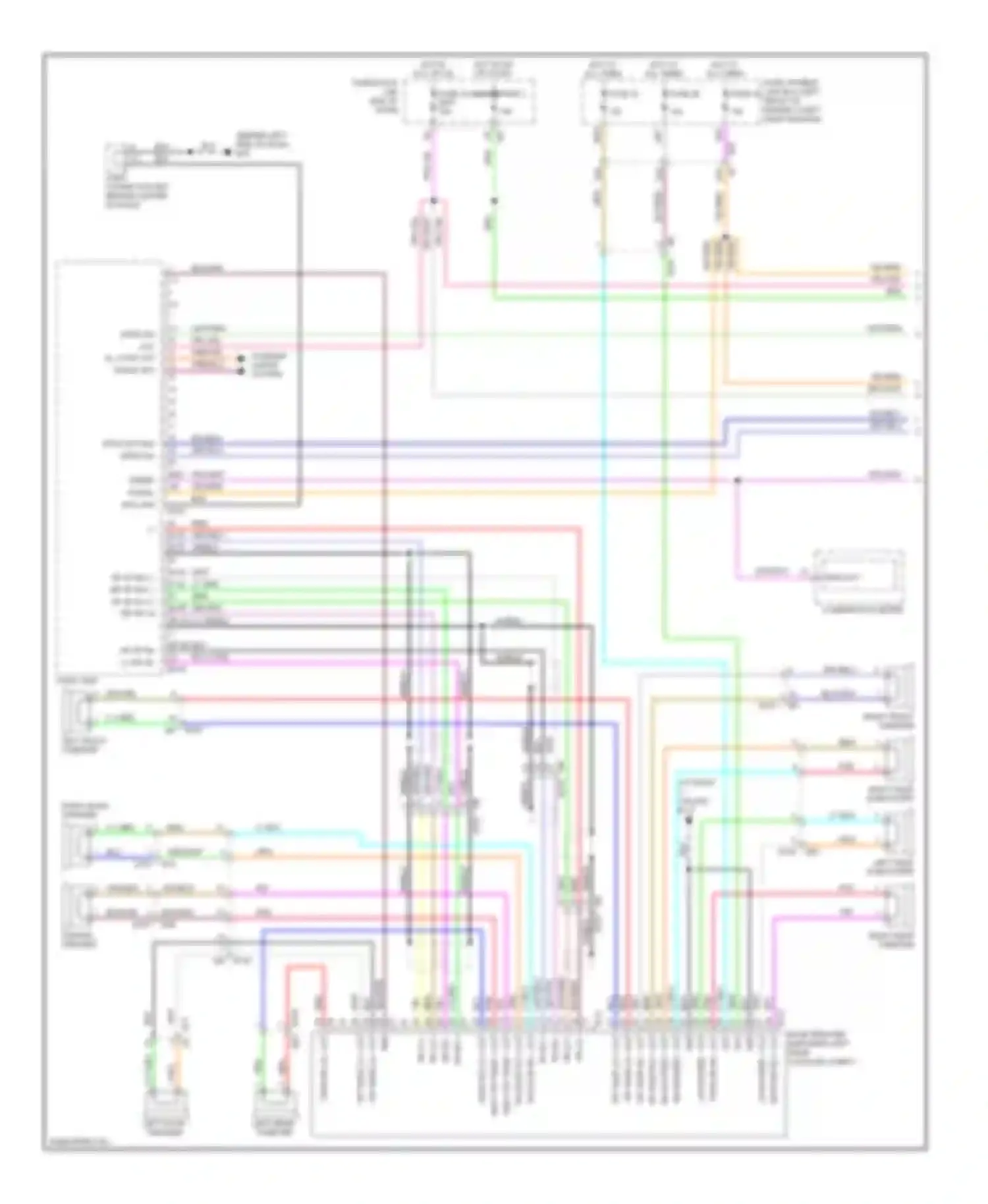 Wiring diagram left front tweeter for Nissan Altima L32 facelift (2009-2013) (3 of 4)