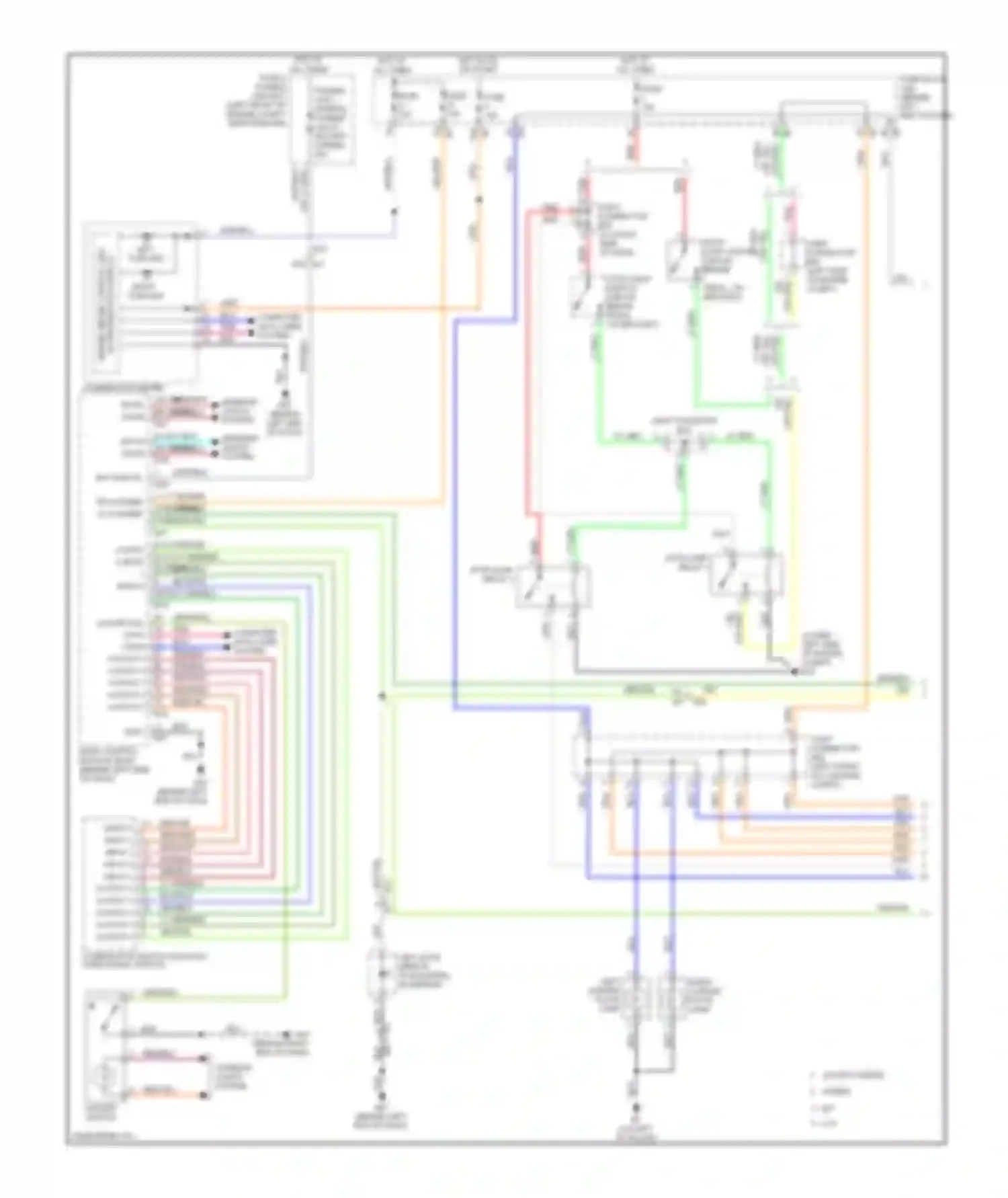 Wiring diagram left license plate lamp for Nissan Altima L32 facelift (2009-2013) (2 of 2)
