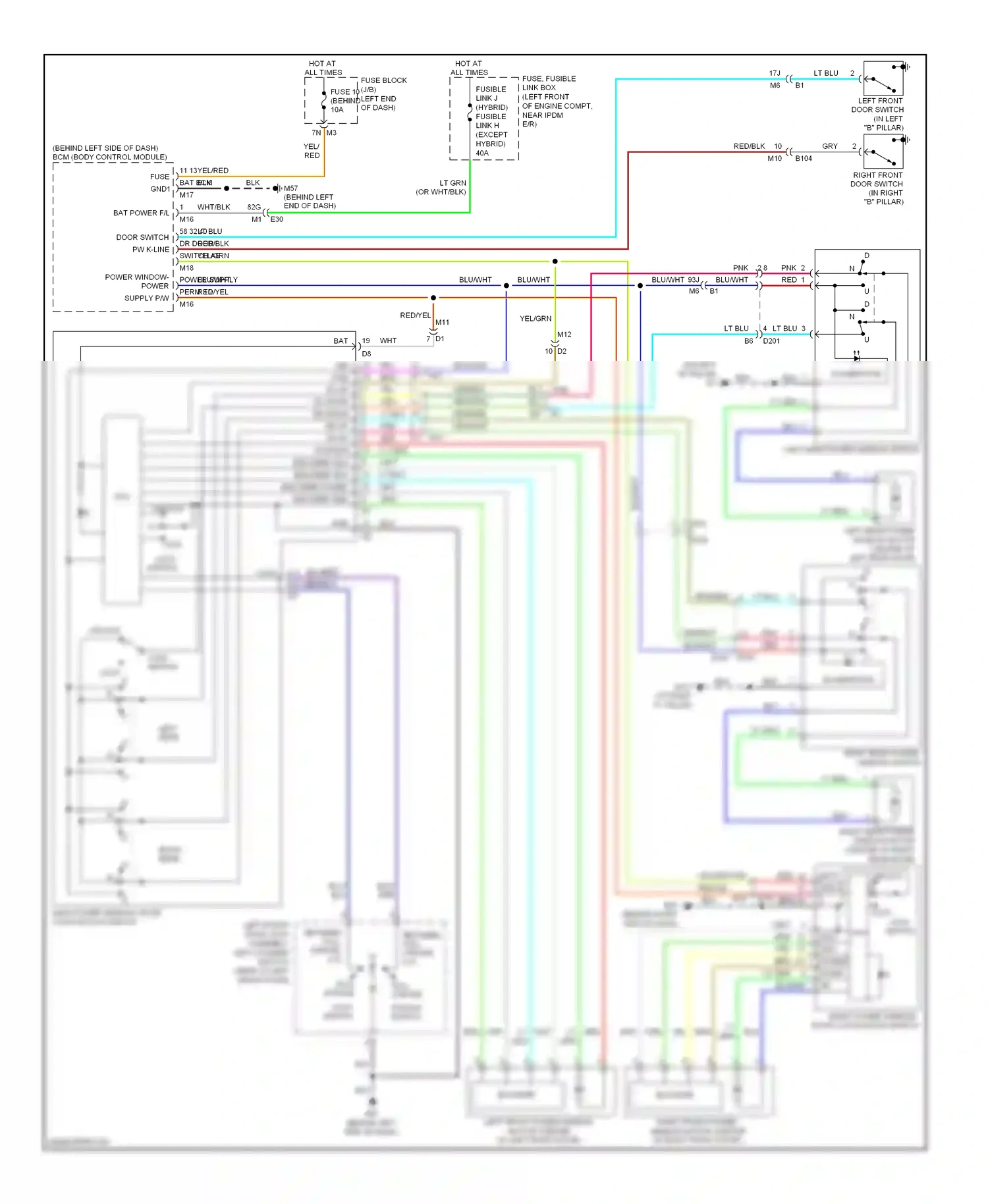 Nissan Altima L32 facelift (2009-2013) lock switch lock wiring diagram  (3 of 4)