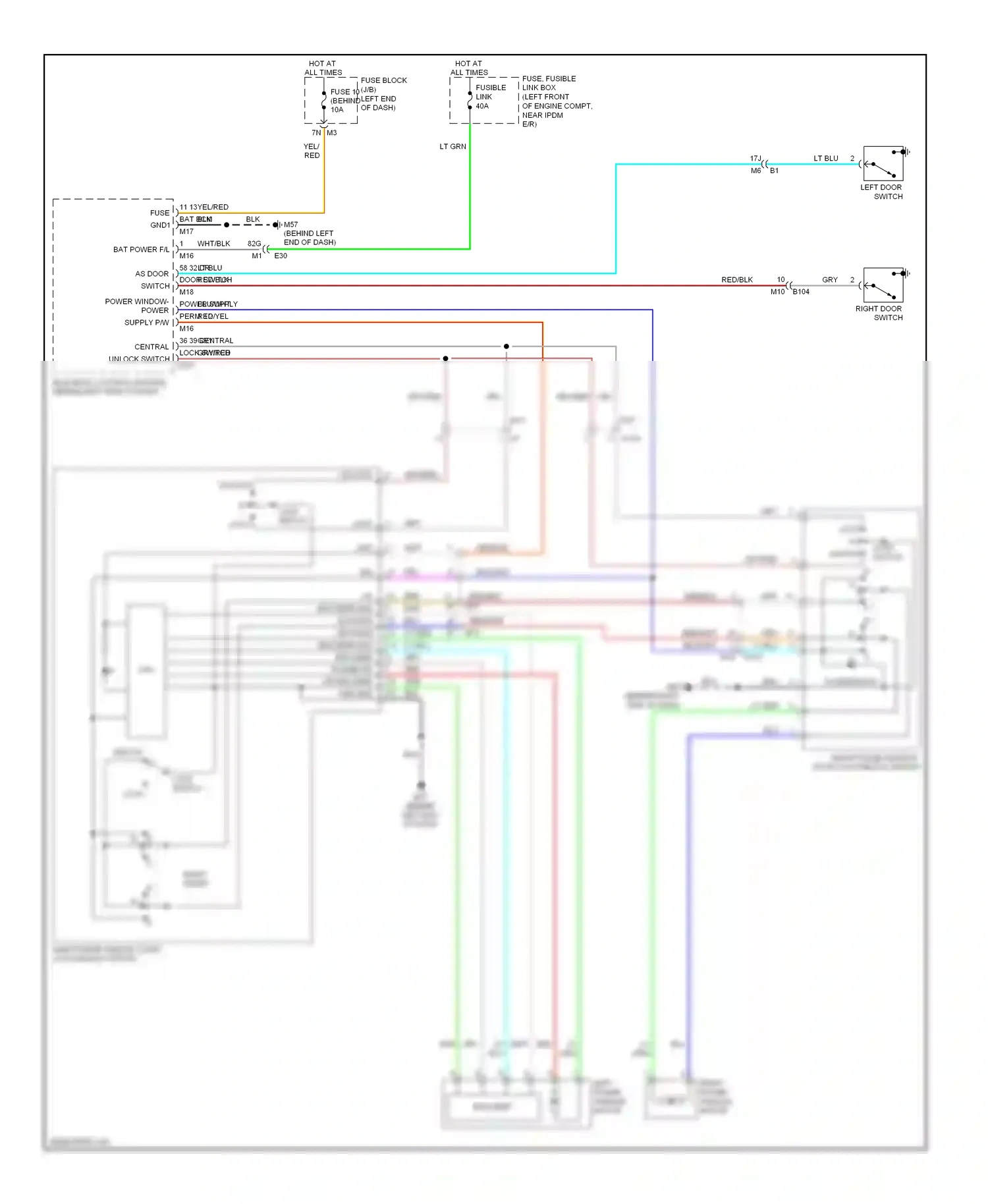 Nissan Altima L32 facelift (2009-2013) lock switch lock wiring diagram  (2 of 4)