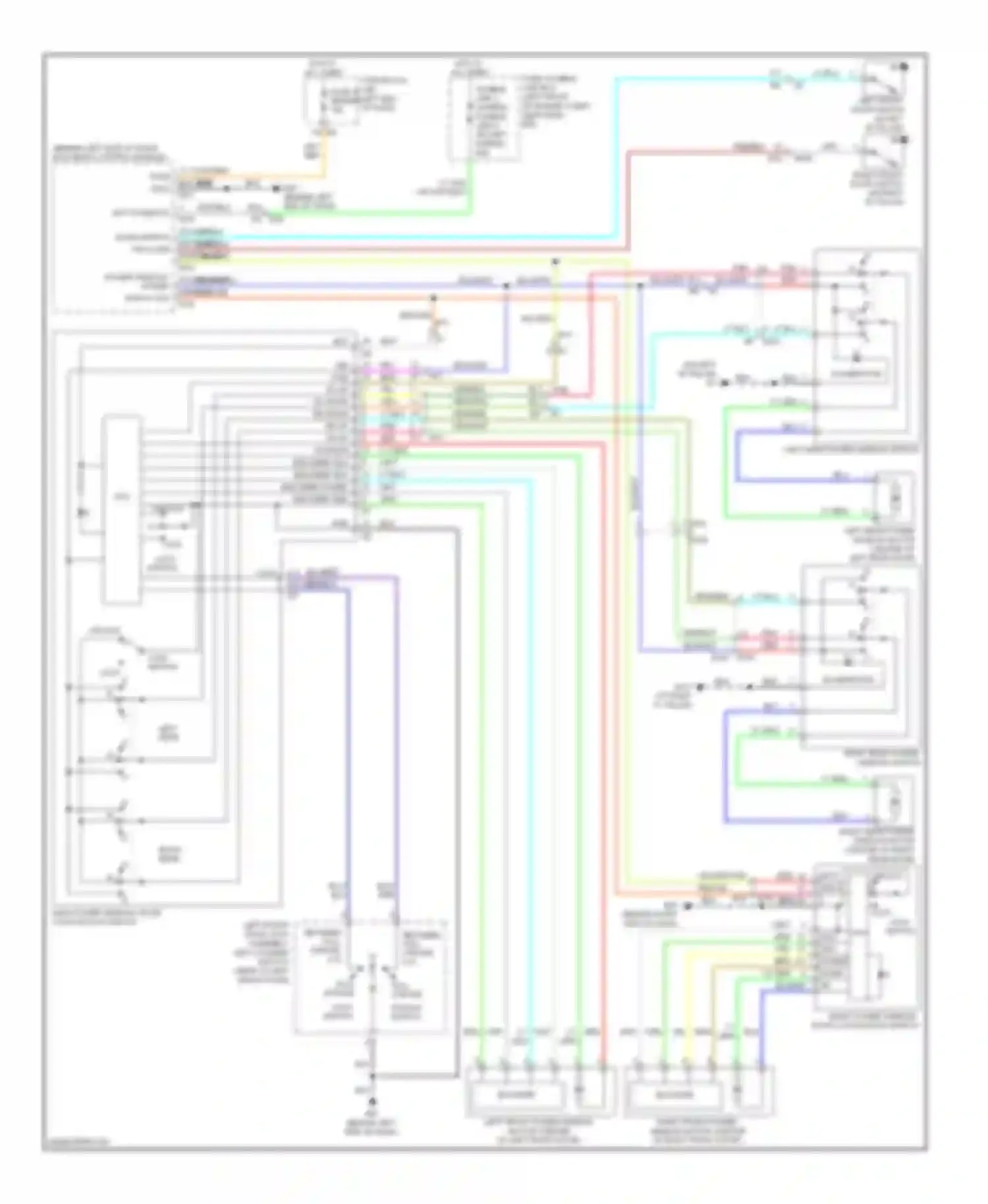 Wiring diagram lock switch unlock switch for Nissan Altima L32 facelift (2009-2013) (5 of 5)