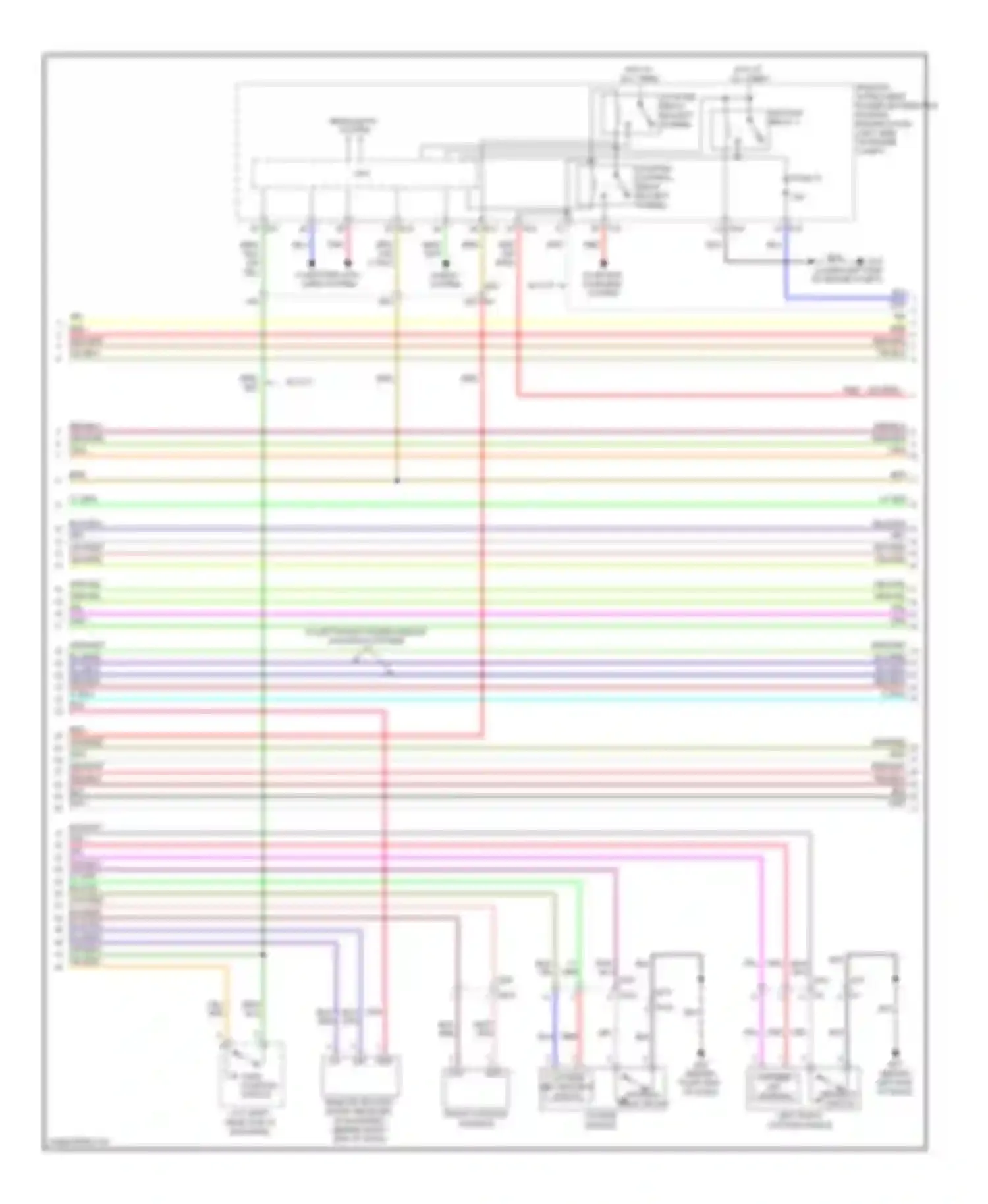 Wiring diagram outside key request antenna switch right front outside handle for Nissan Altima L32 facelift (2009-2013) (1 of 2)