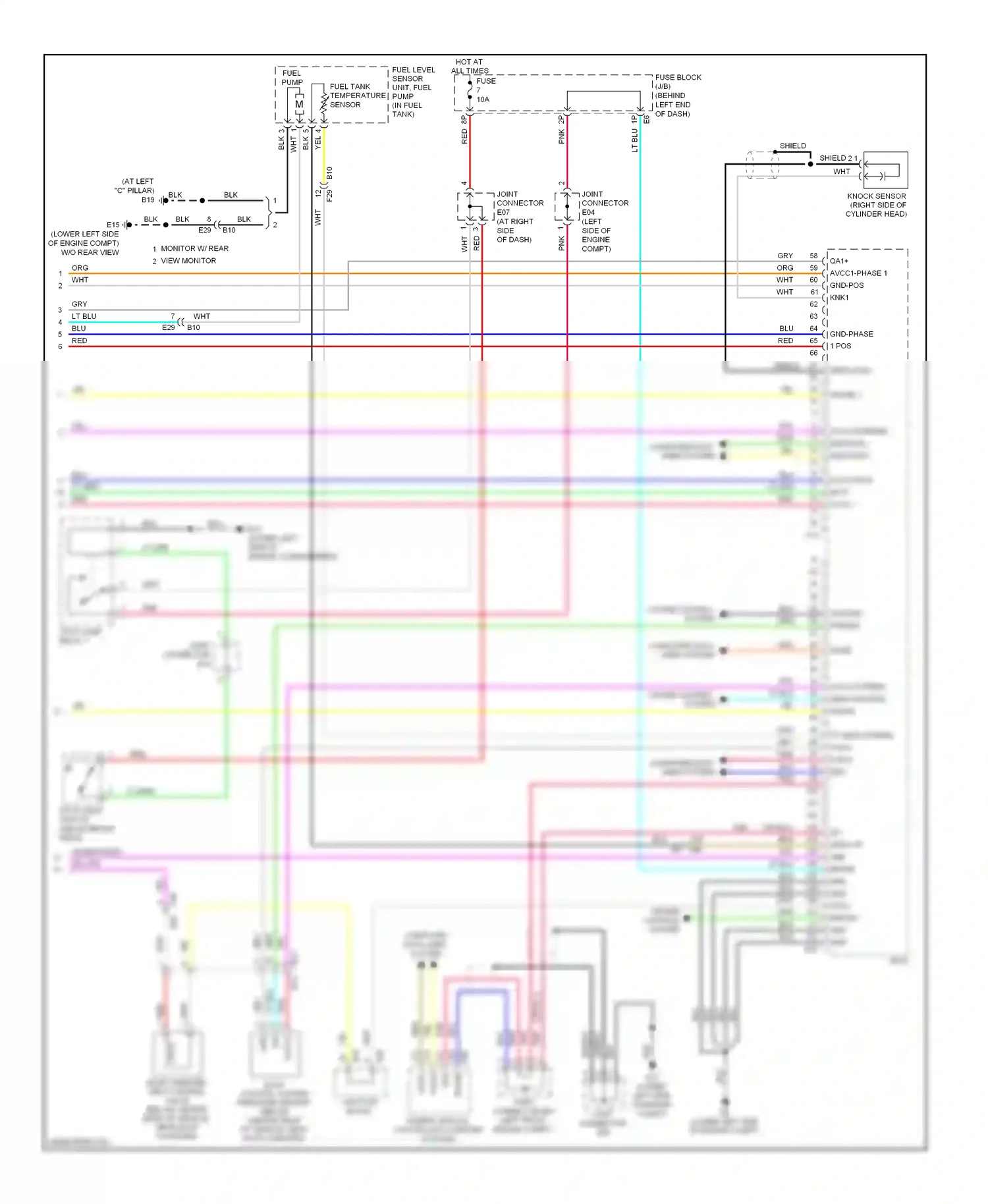 Wiring diagram shield 2 1 for Nissan Altima L32 facelift (2009-2013) (3 of 3)