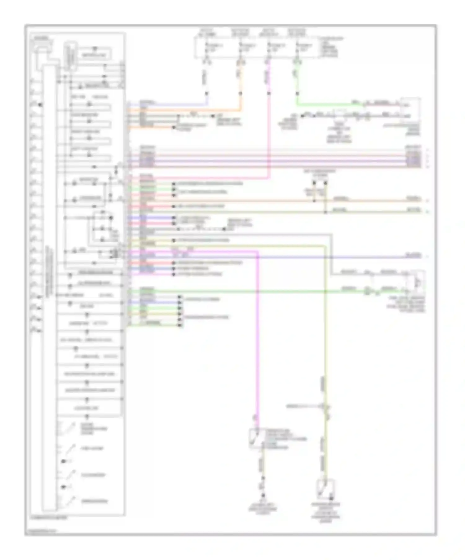 Wiring diagram supplemental restraints system for Nissan Altima L32 facelift (2009-2013) (1 of 5)