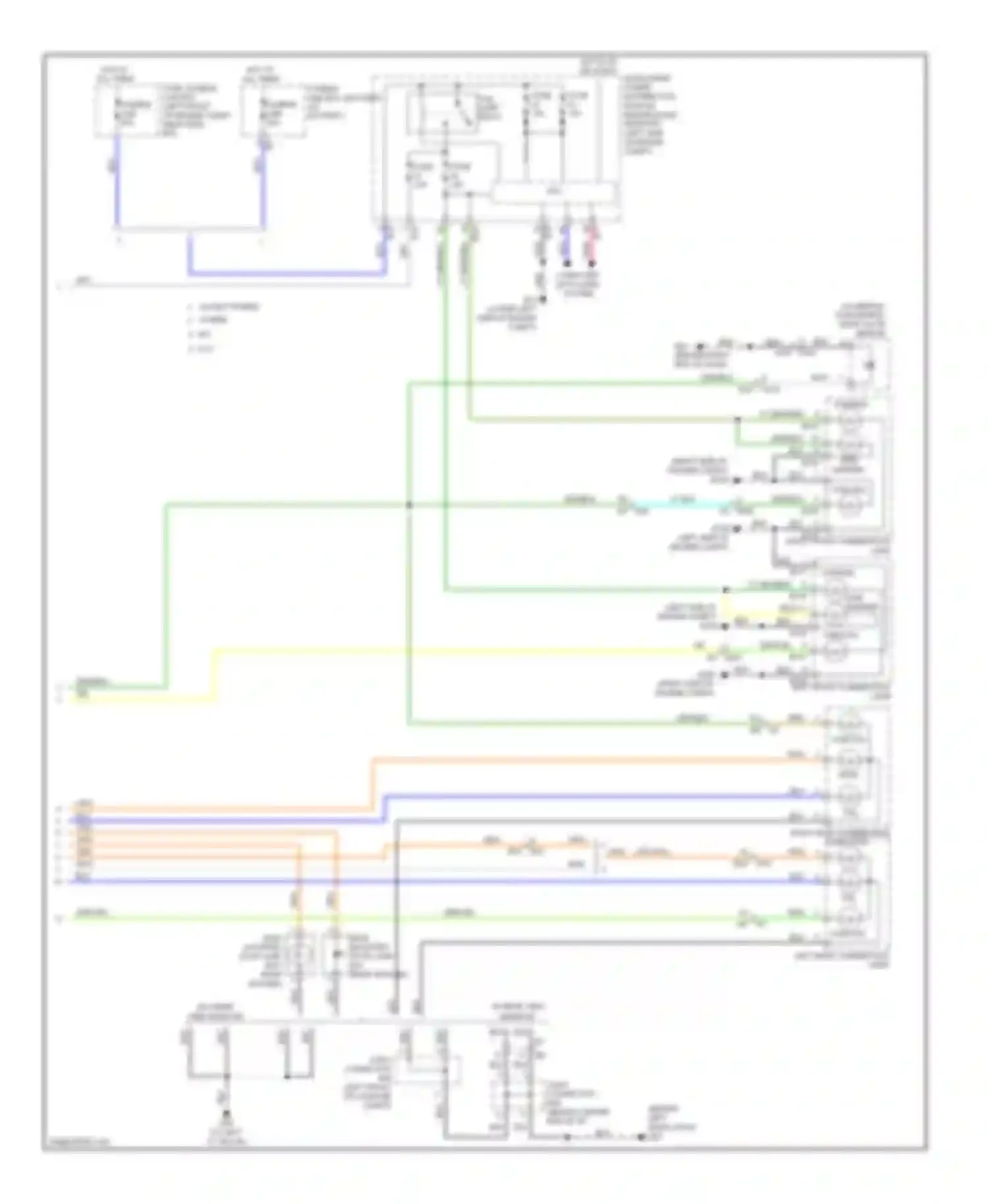 Wiring diagram w/ rear view monitor for Nissan Altima L32 facelift (2009-2013) (4 of 4)