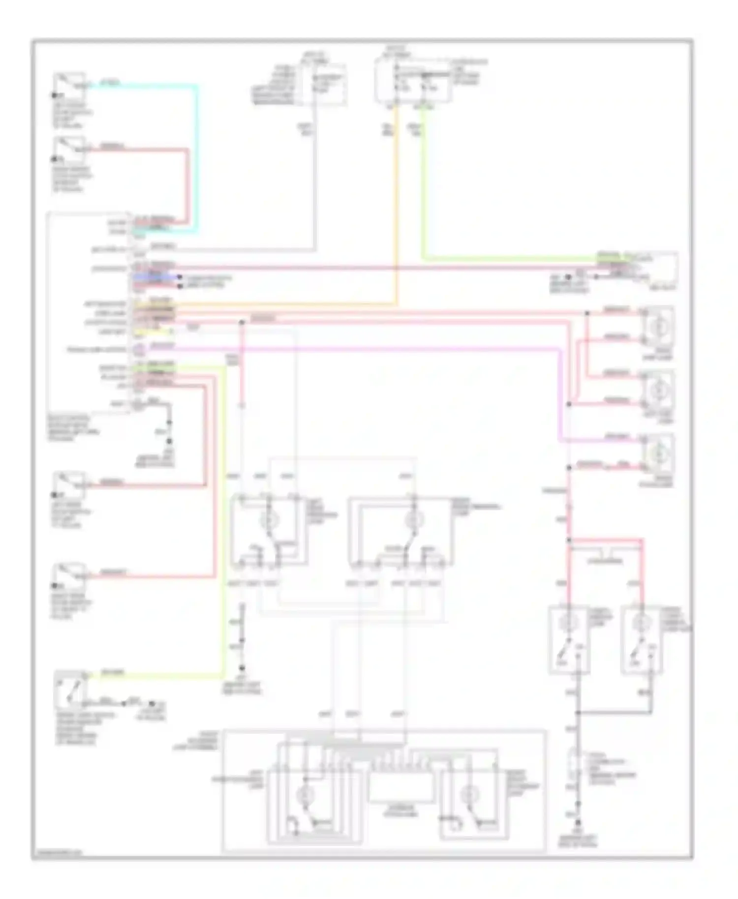 Altima Nissan L32 (2006-2009): Courtesy lamps circuit