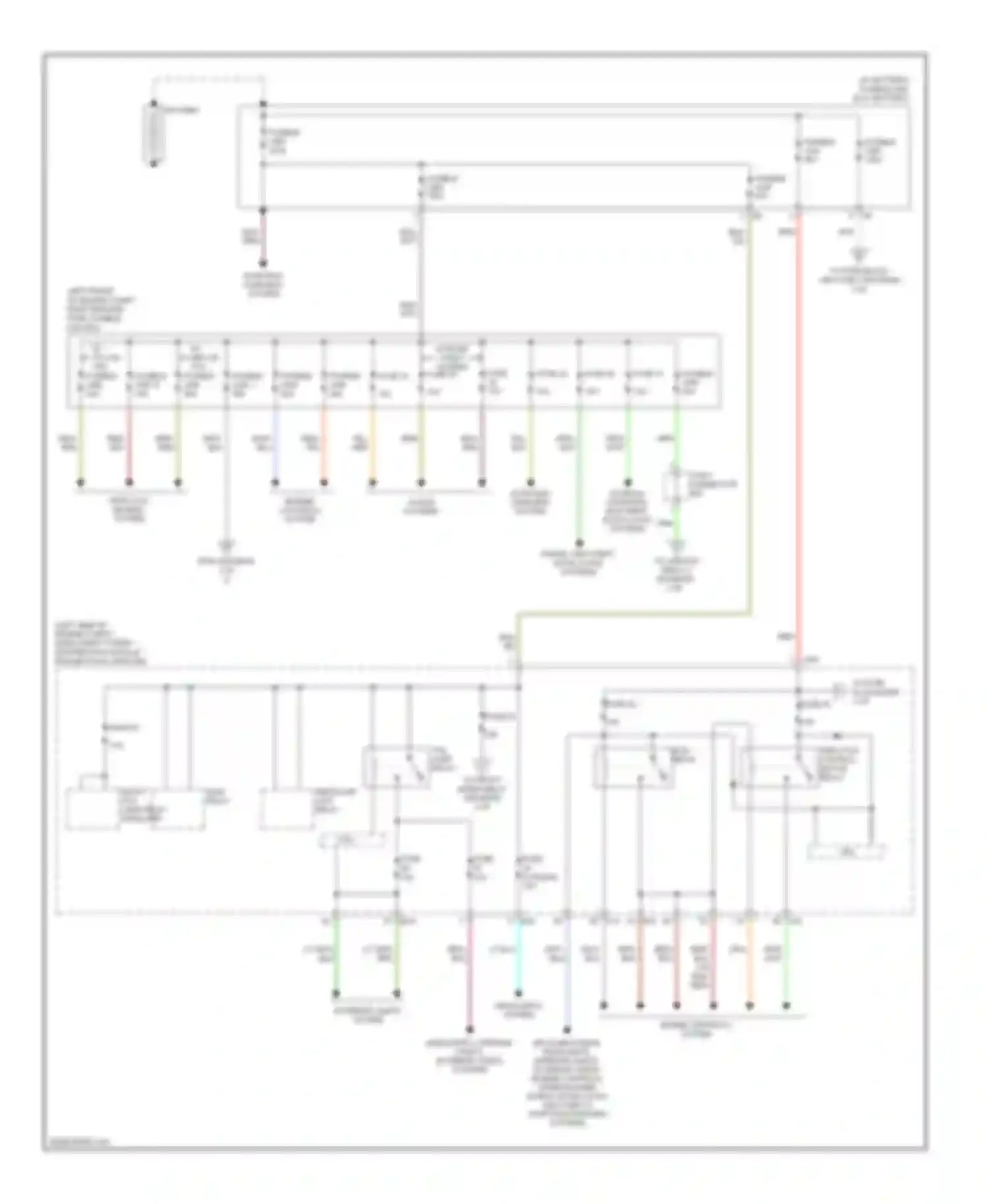 Altima Nissan L32 (2006-2009): Power distribution circuit (1 of 3)