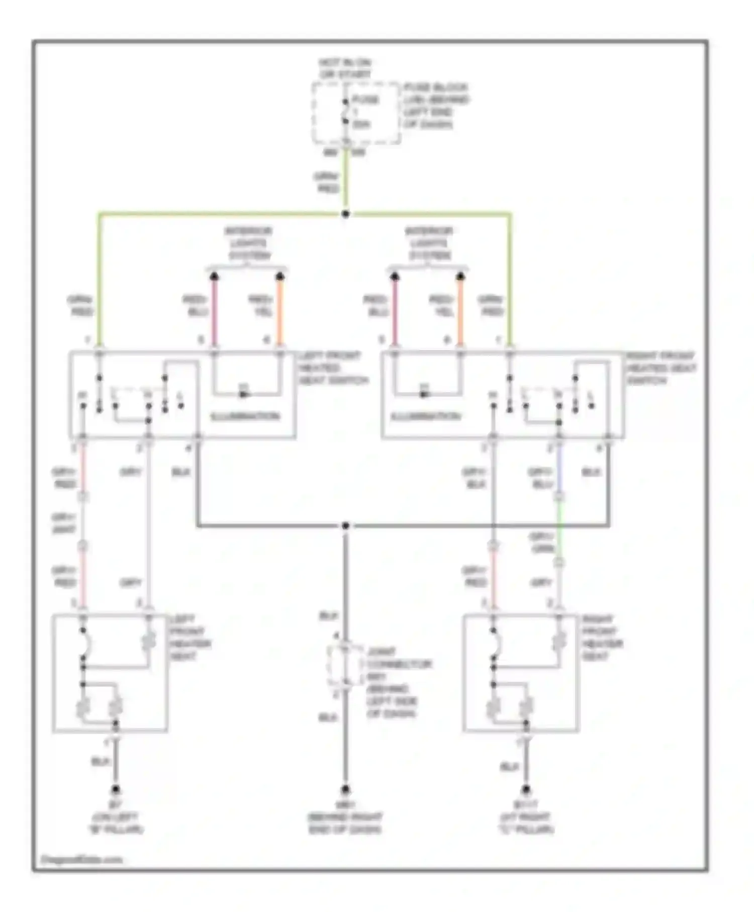 Altima Nissan L32 (2006-2009): Heated seats circuit