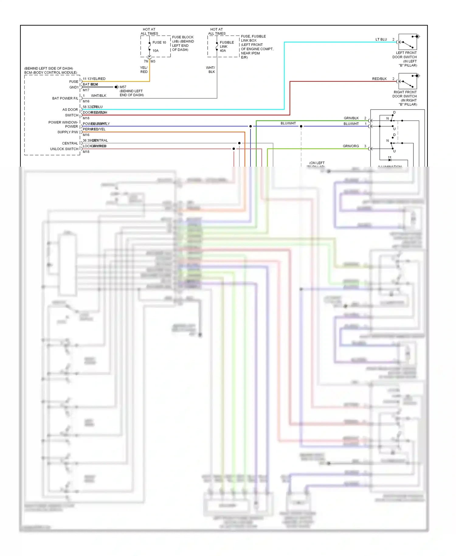 Wiring diagram as down dr down for Nissan Altima L32 (2006-2009) (1 of 1)