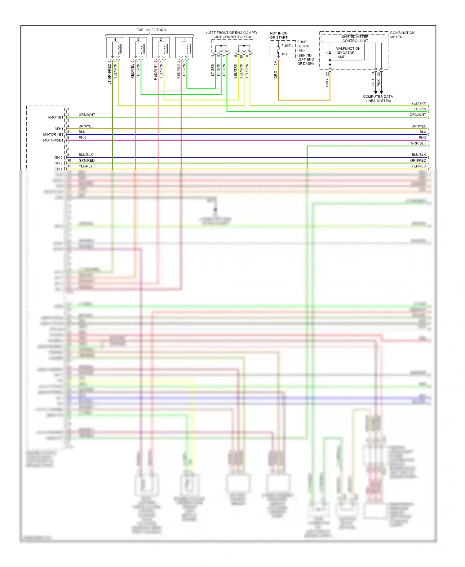 Wiring diagram battery current sensor for Nissan Altima L32 (2006-2009) (1 of 2)