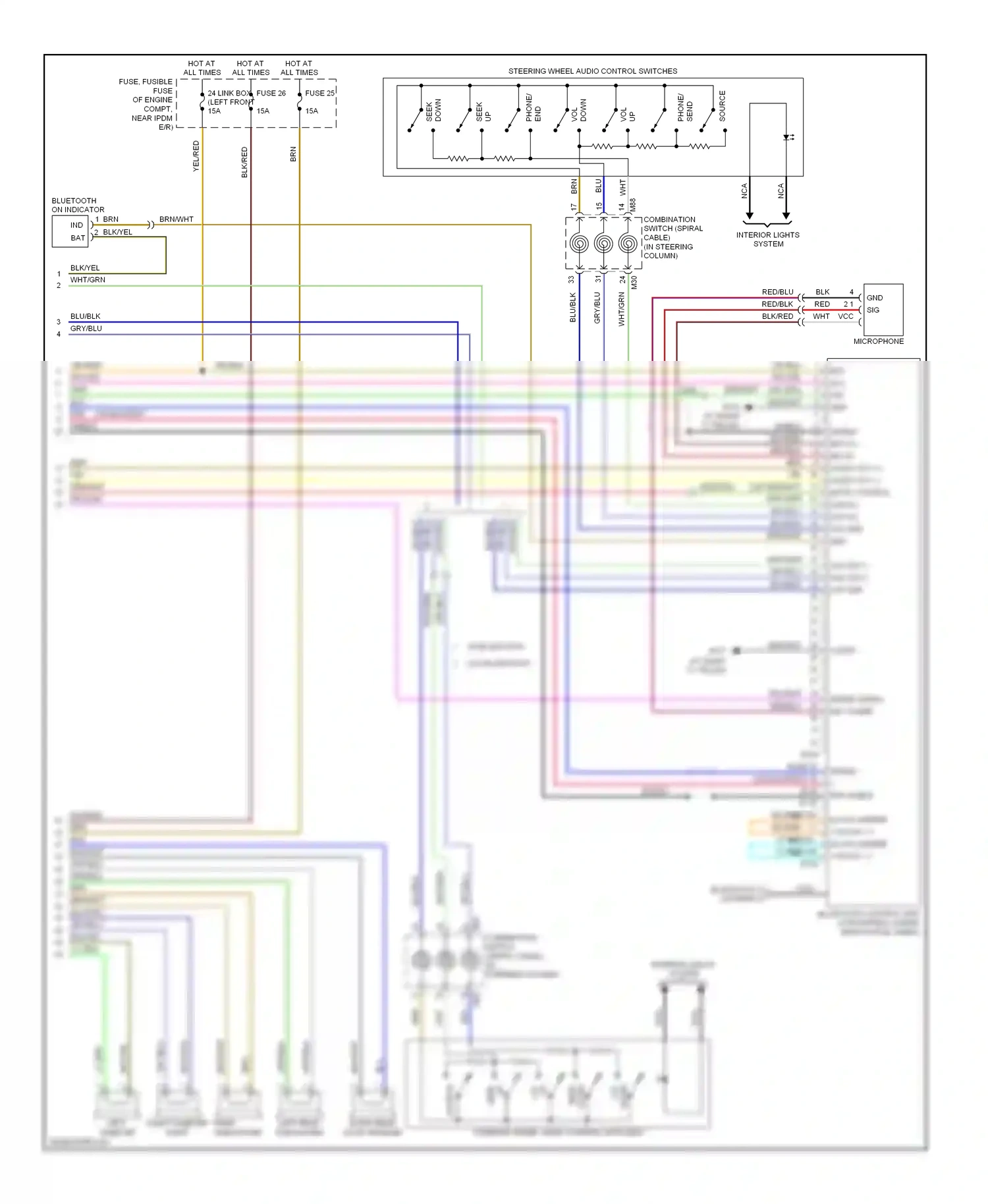 Wiring diagram bluetooth on indicator for Nissan Altima L32 (2006-2009) (1 of 1)