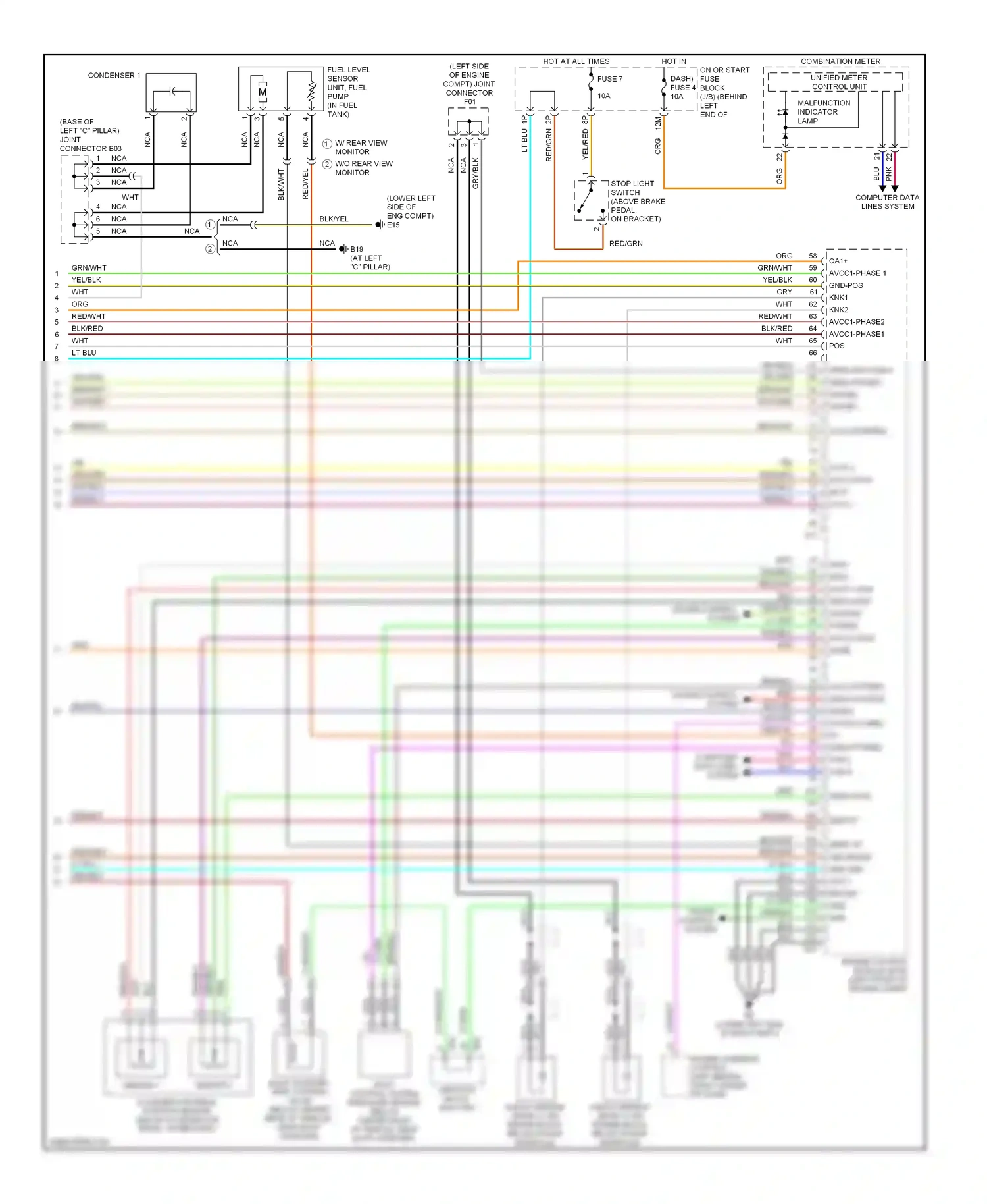 Wiring diagram combination meter for Nissan Altima L32 (2006-2009) (20 of 24)