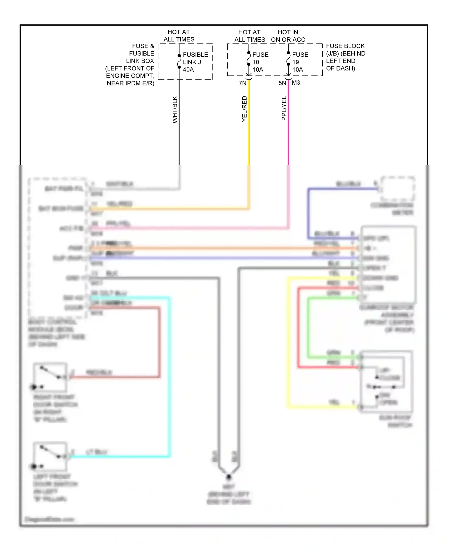 Wiring diagram combination meter for Nissan Altima L32 (2006-2009) (16 of 24)
