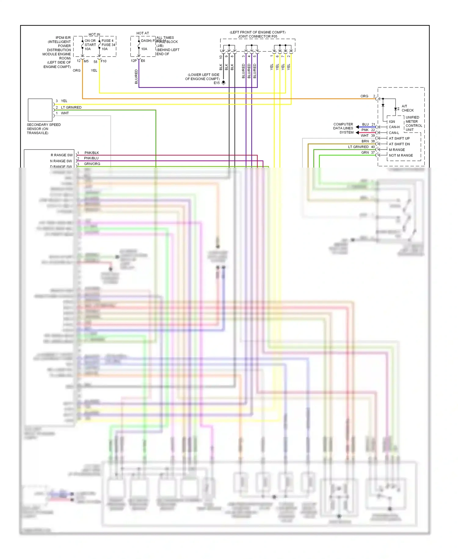 Wiring diagram combination meter for Nissan Altima L32 (2006-2009) (22 of 24)