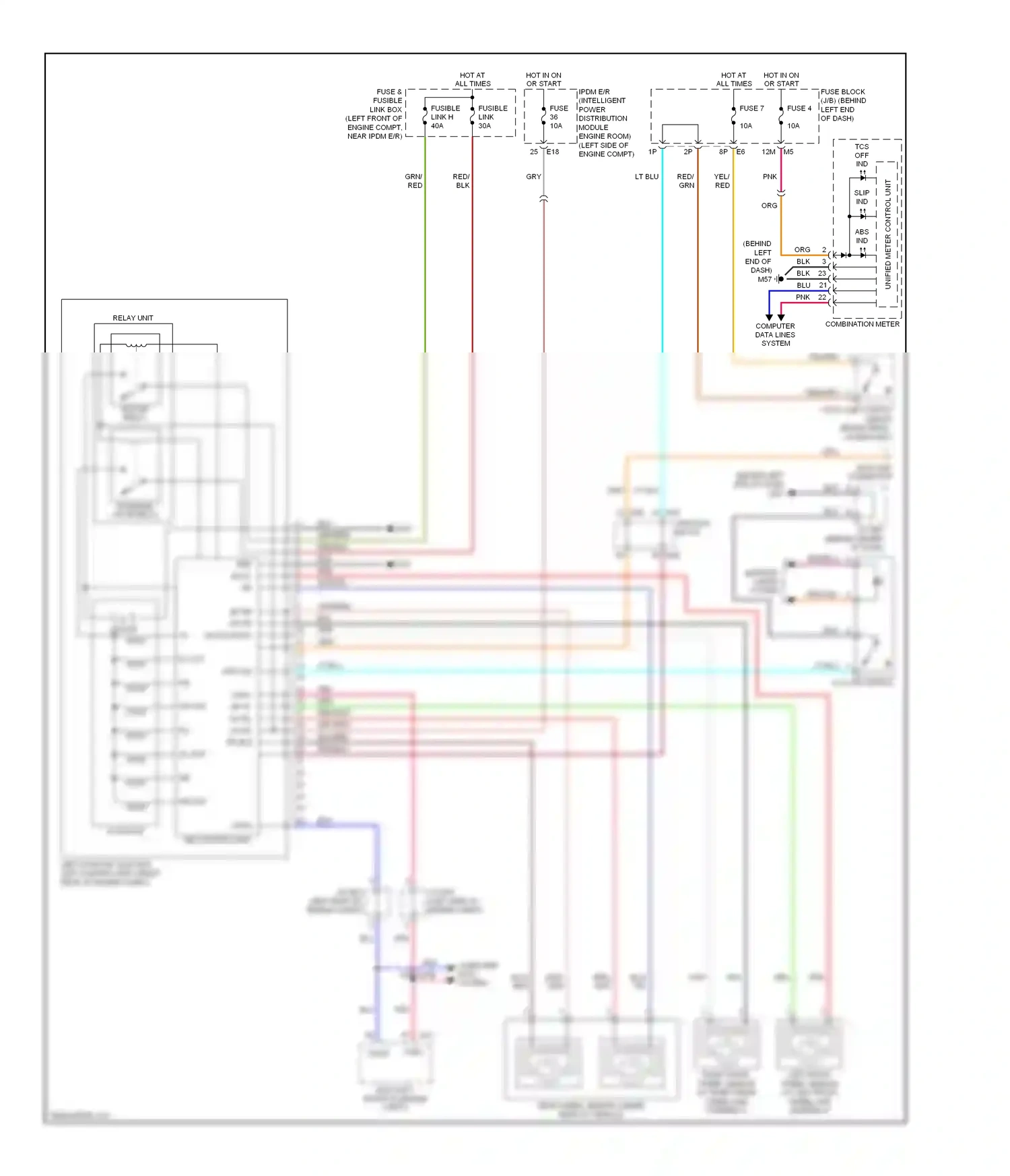 Wiring diagram computer data lines pnk system for Nissan Altima L32 (2006-2009) (2 of 3)
