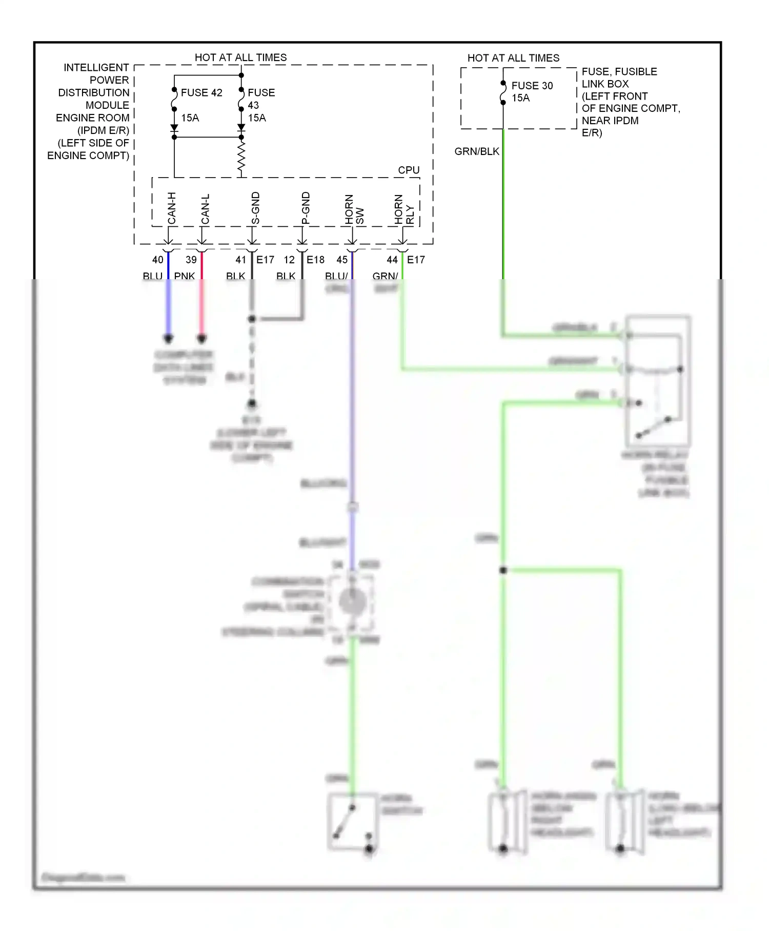 Wiring diagram computer data lines system for Nissan Altima L32 (2006-2009) (13 of 33)