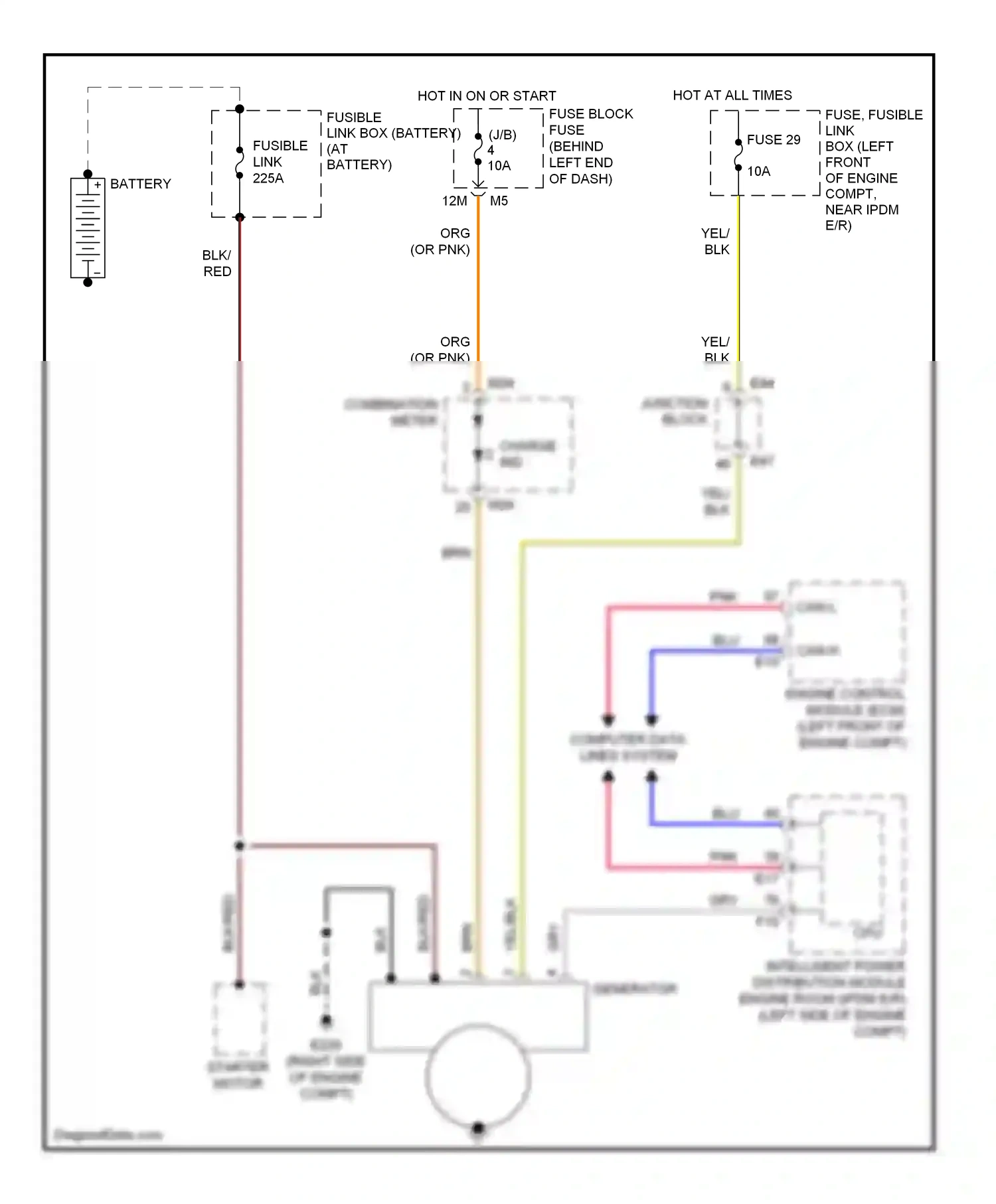 Wiring diagram computer data lines system for Nissan Altima L32 (2006-2009) (22 of 33)