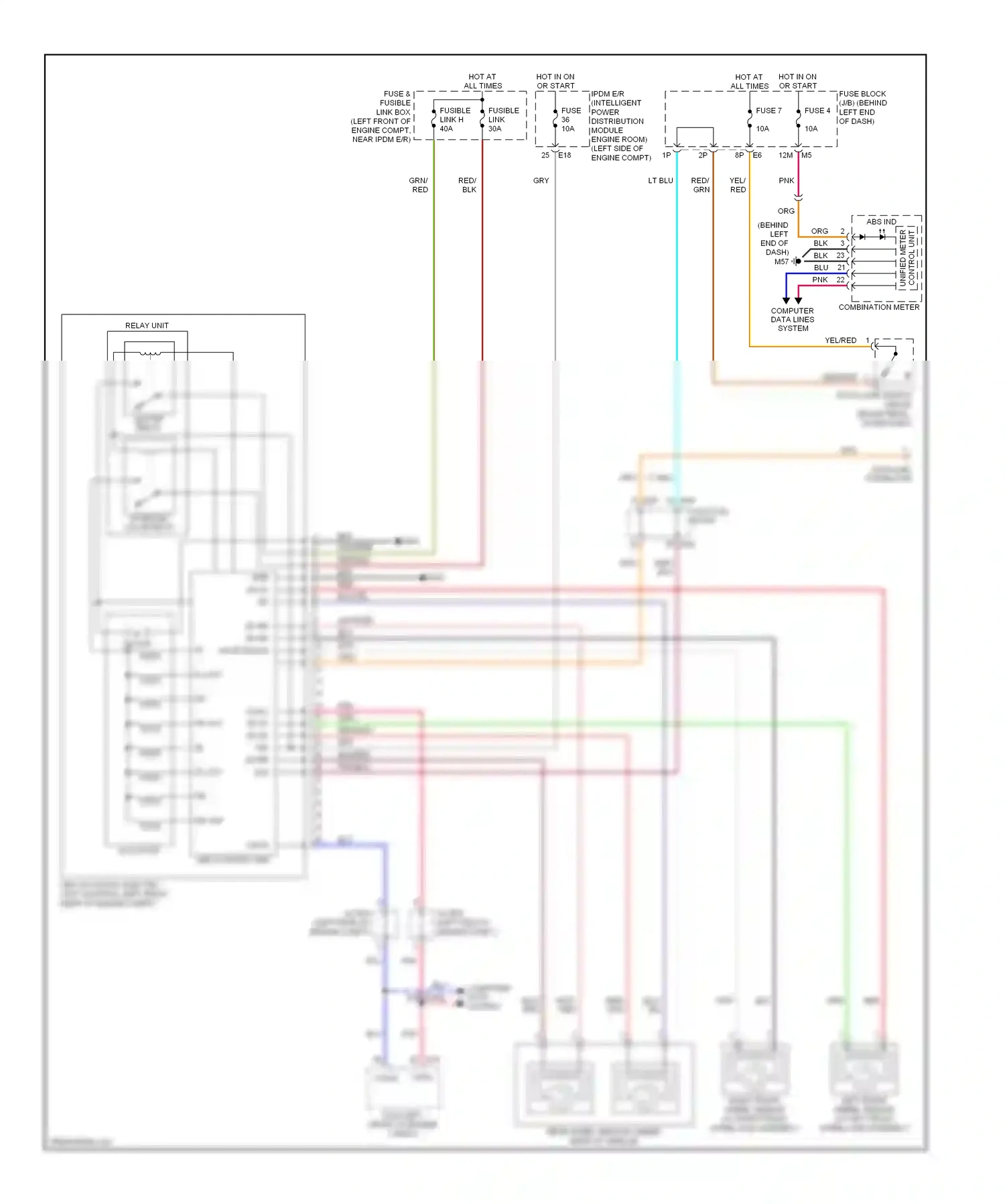 Wiring diagram computer data lines system for Nissan Altima L32 (2006-2009) (1 of 33)