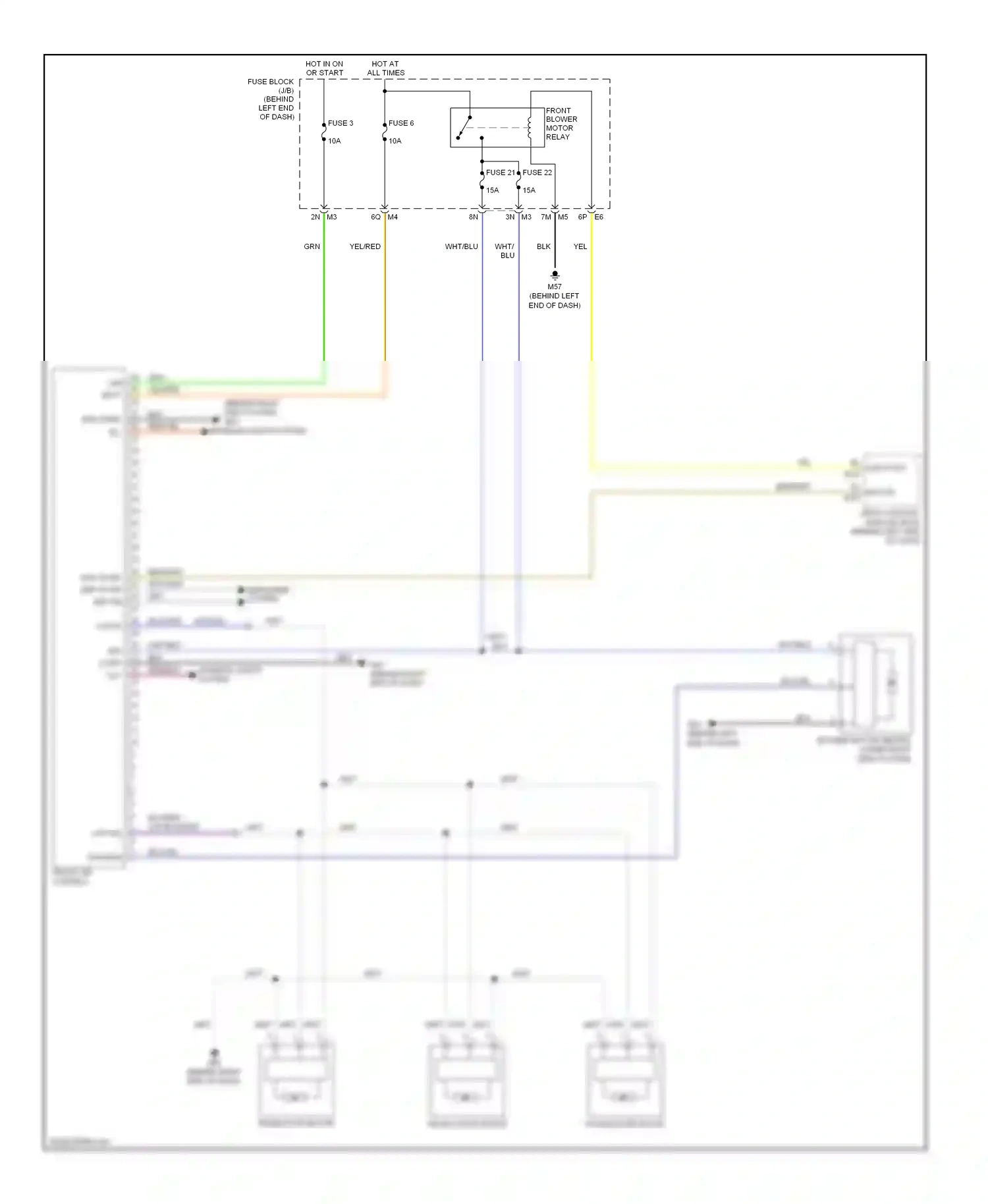 Wiring diagram front air control for Nissan Altima L32 (2006-2009) (3 of 4)