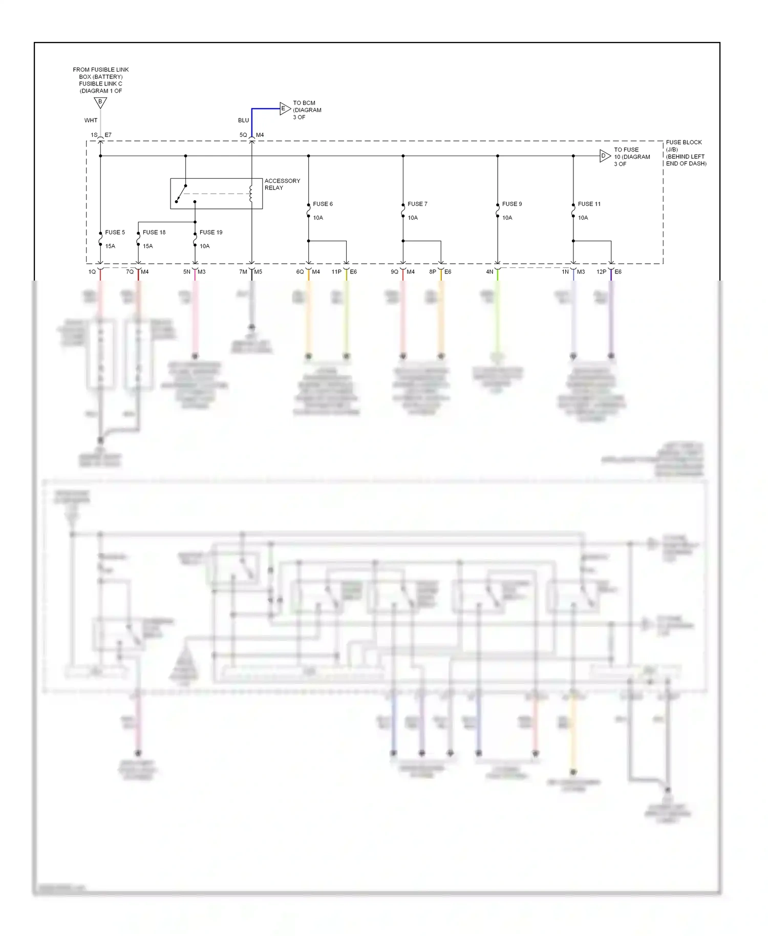 Wiring diagram front power socket for Nissan Altima L32 (2006-2009) (1 of 1)