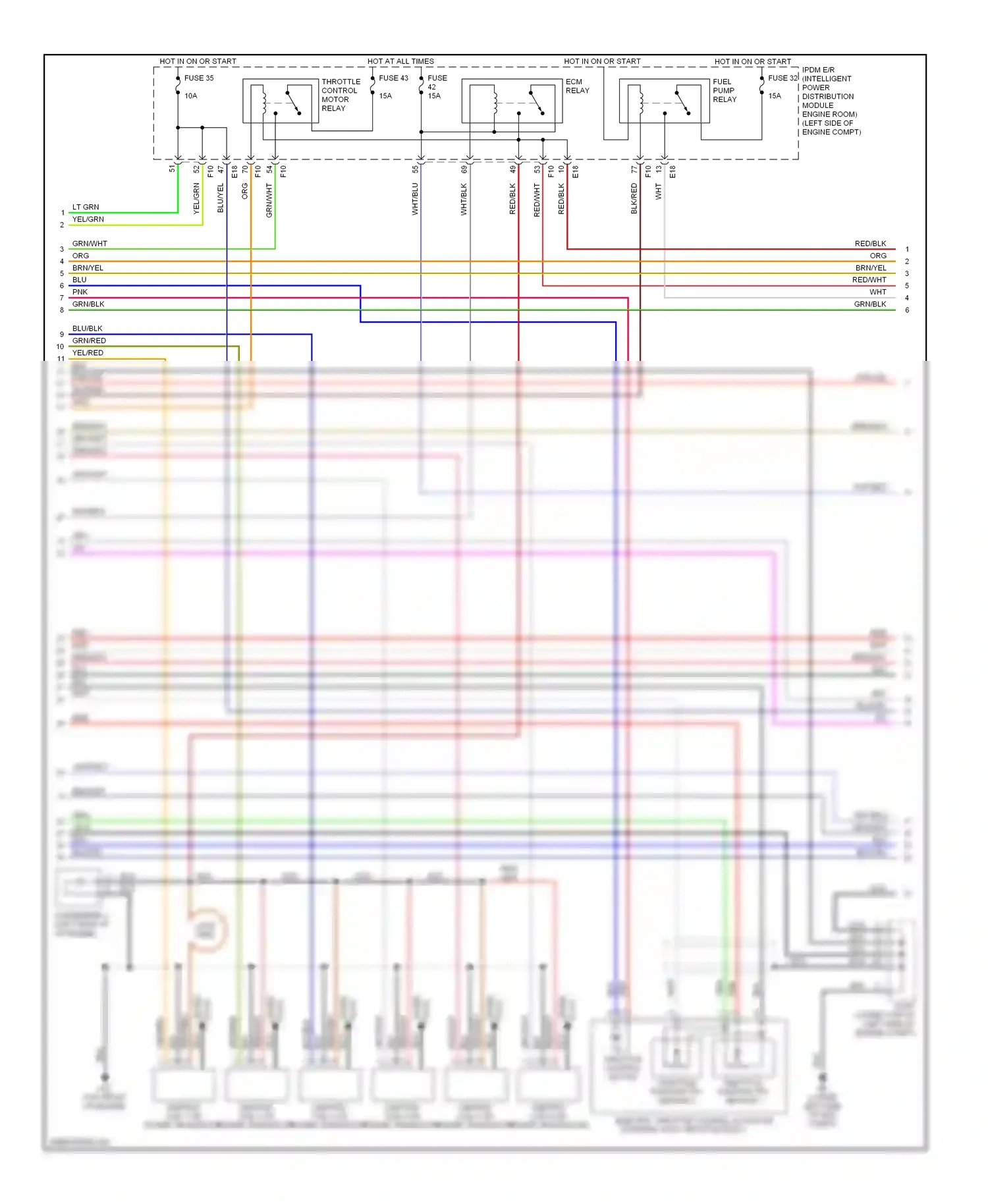 Wiring diagram loop wire for Nissan Altima L32 (2006-2009) (3 of 3)