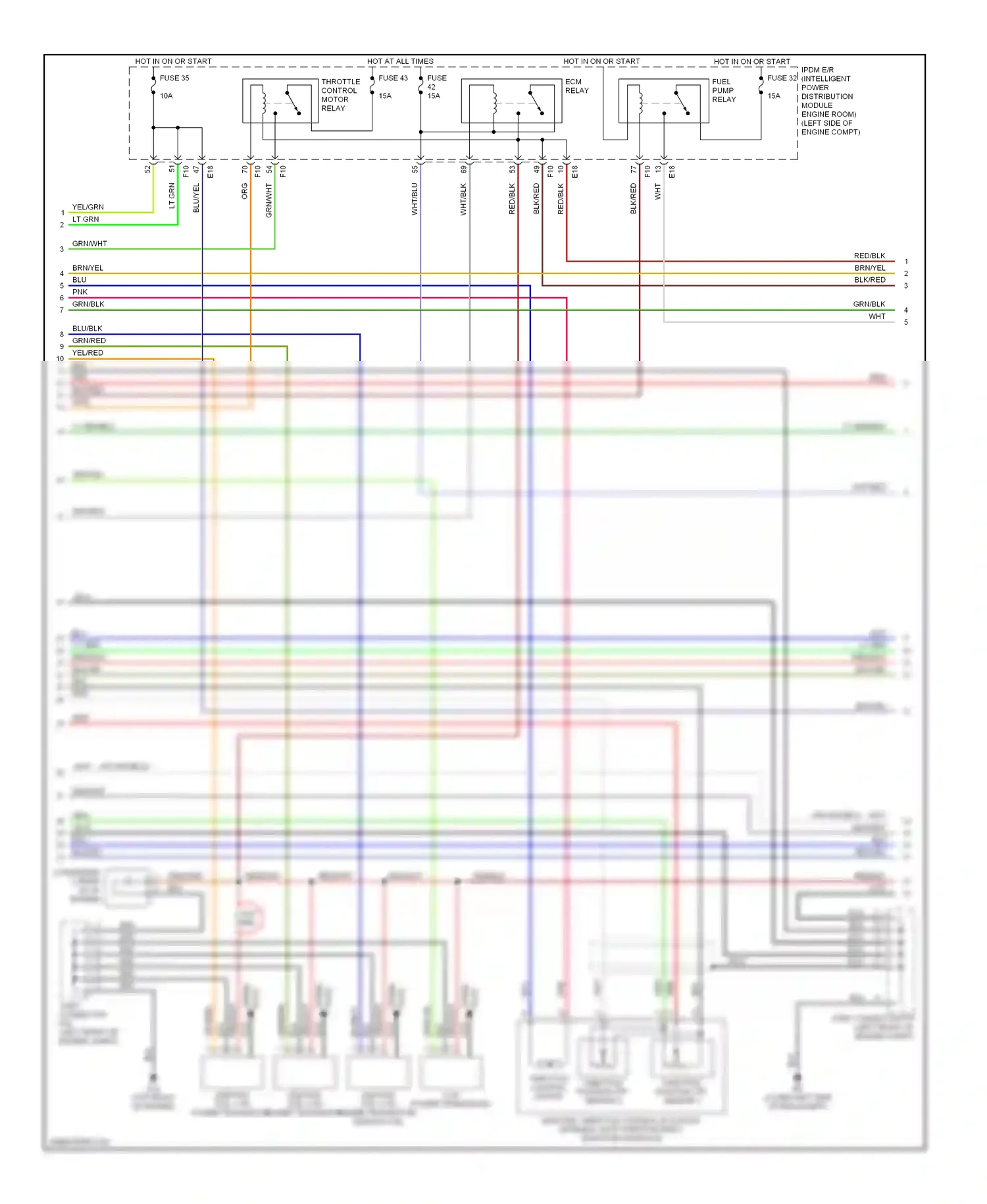 Wiring diagram loop wire for Nissan Altima L32 (2006-2009) (1 of 3)
