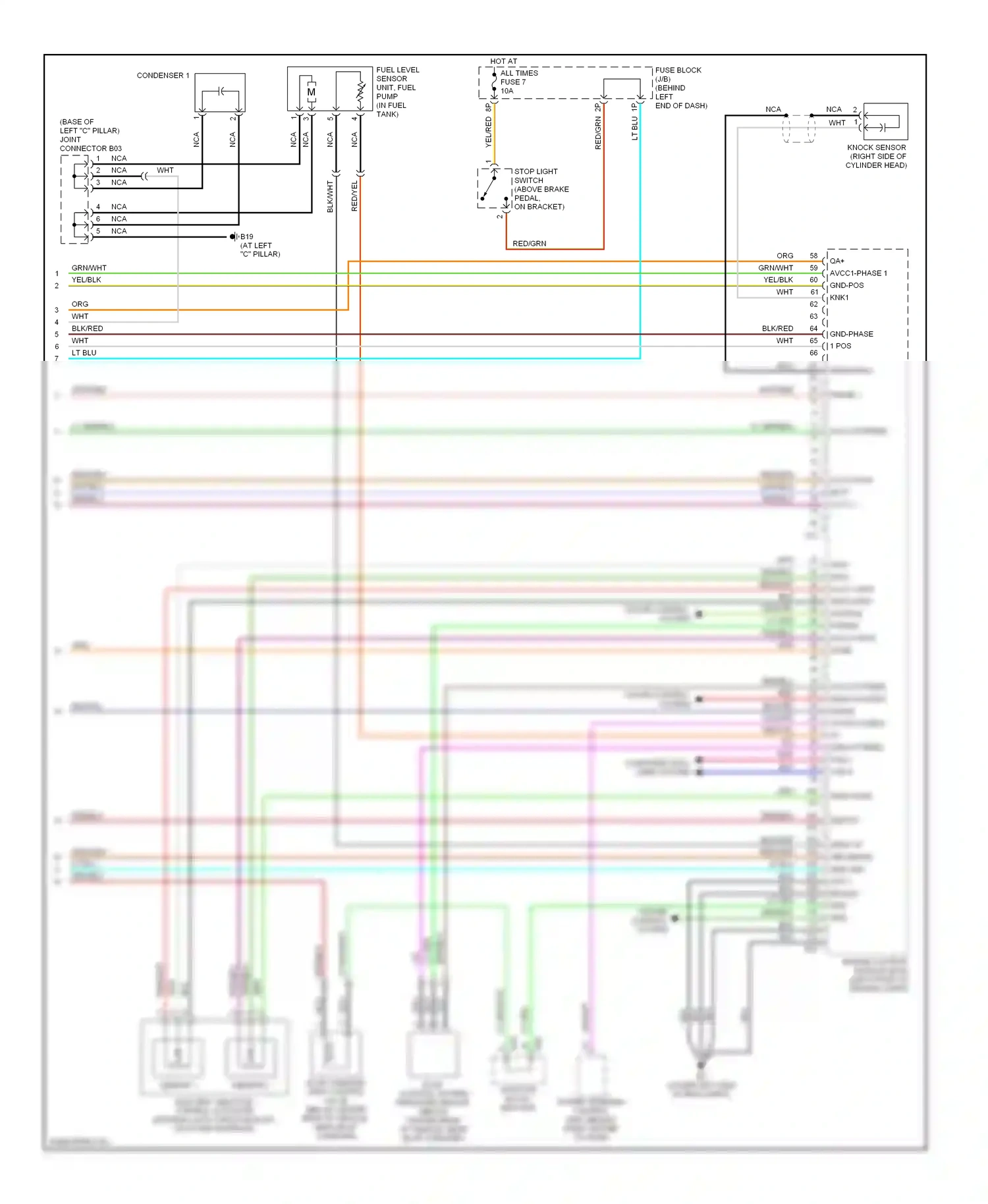 Wiring diagram sensor 2 for Nissan Altima L32 (2006-2009) (2 of 5)