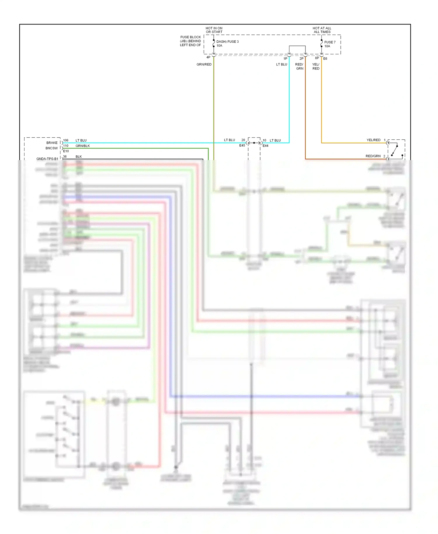 Wiring diagram sensor 2 for Nissan Altima L32 (2006-2009) (1 of 5)