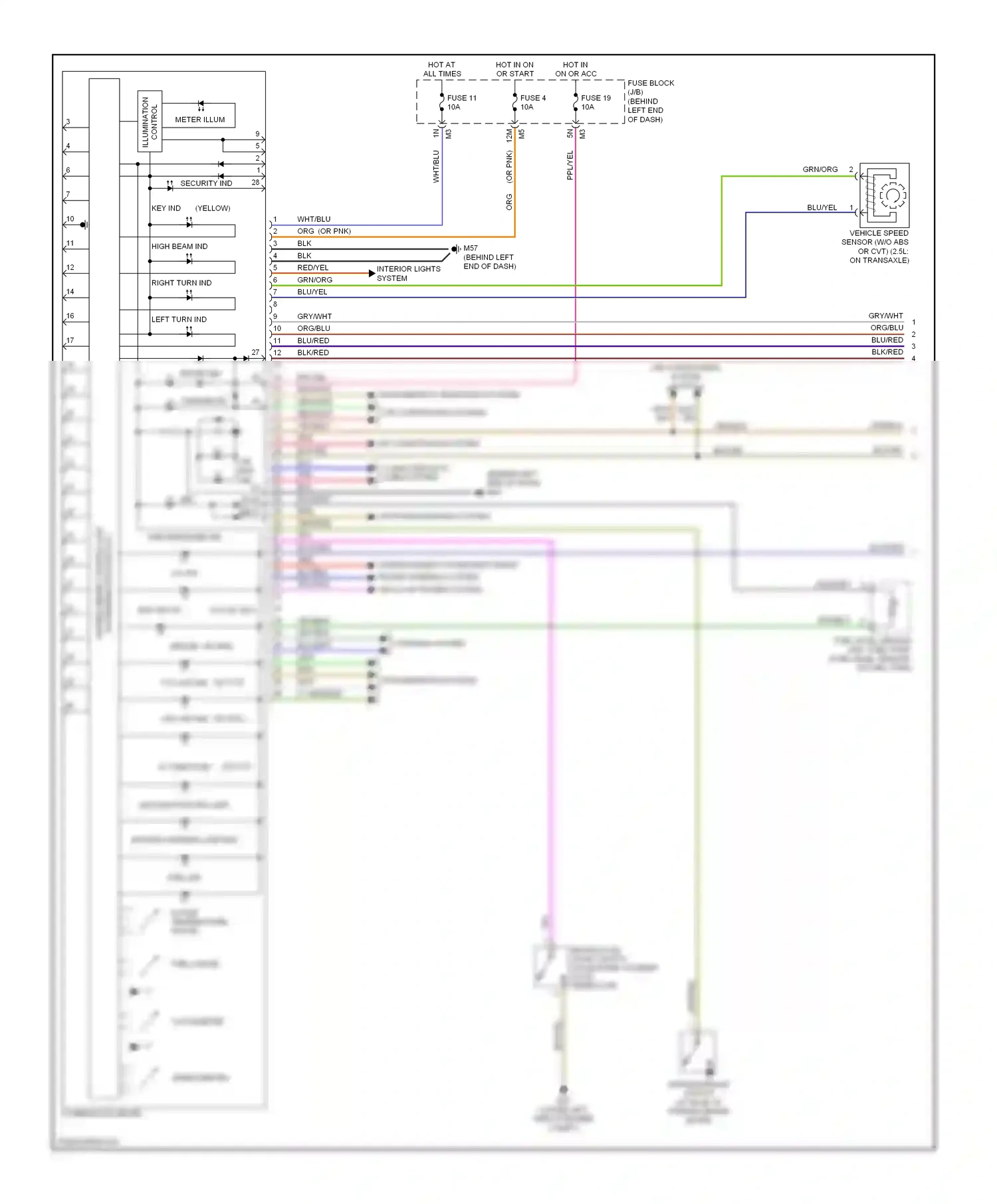 Wiring diagram warning system for Nissan Altima L32 (2006-2009) (1 of 1)