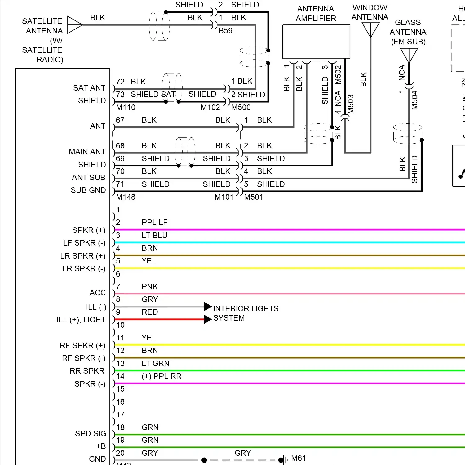 demo - Radio circuit, w/o bose w/o navigation (1 of 2) Radio circuit, w/o bose w/o navigation (1 of 2)