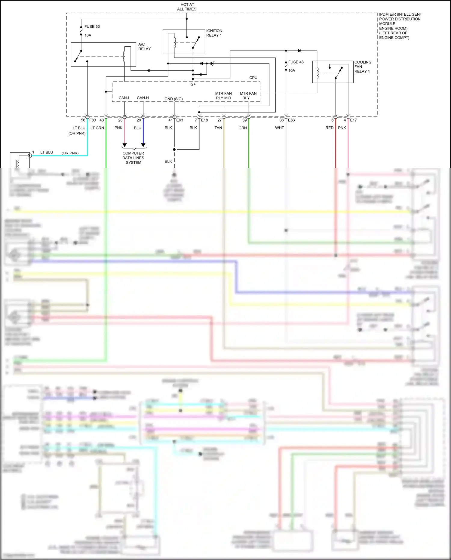 Wiring diagram a/c compressor for Nissan Altima L33 facelift (2015-2018) (2 of 2)