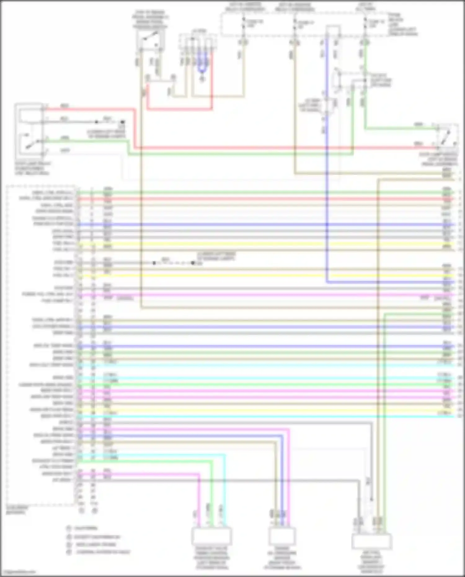 Wiring diagram exhaust valve timing control position sensor for Nissan Altima L33 facelift (2015-2018) (1 of 1)