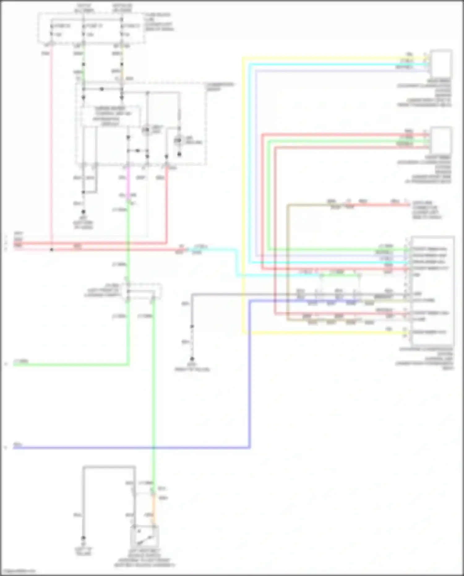 Wiring diagram front inner occupant classification system sensor for Nissan Altima L33 facelift (2015-2018) (1 of 1)