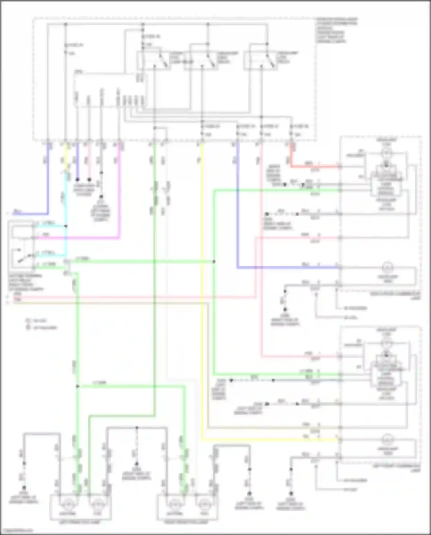 Wiring diagram left front fog lamp for Nissan Altima L33 facelift (2015-2018) (1 of 1)