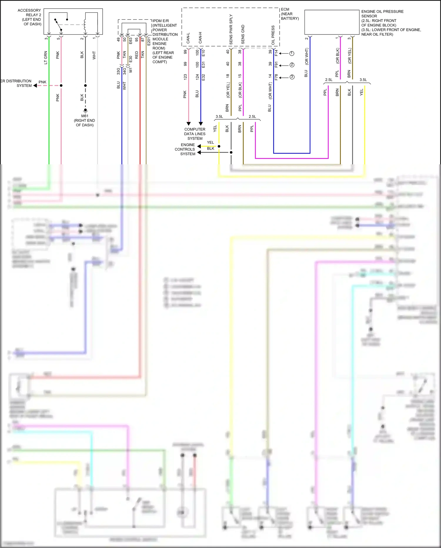 Nissan Altima L33 facelift (2015-2018) meter control switch wiring diagram  (1 of 2)