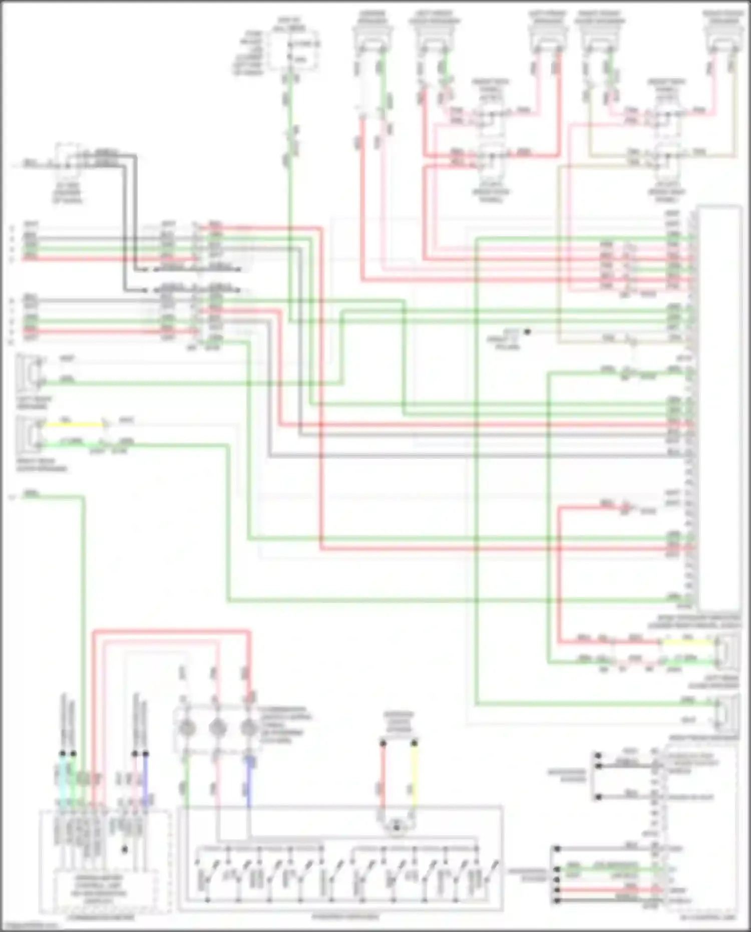 Wiring diagram navigation system for Nissan Altima L33 facelift (2015-2018) (3 of 8)