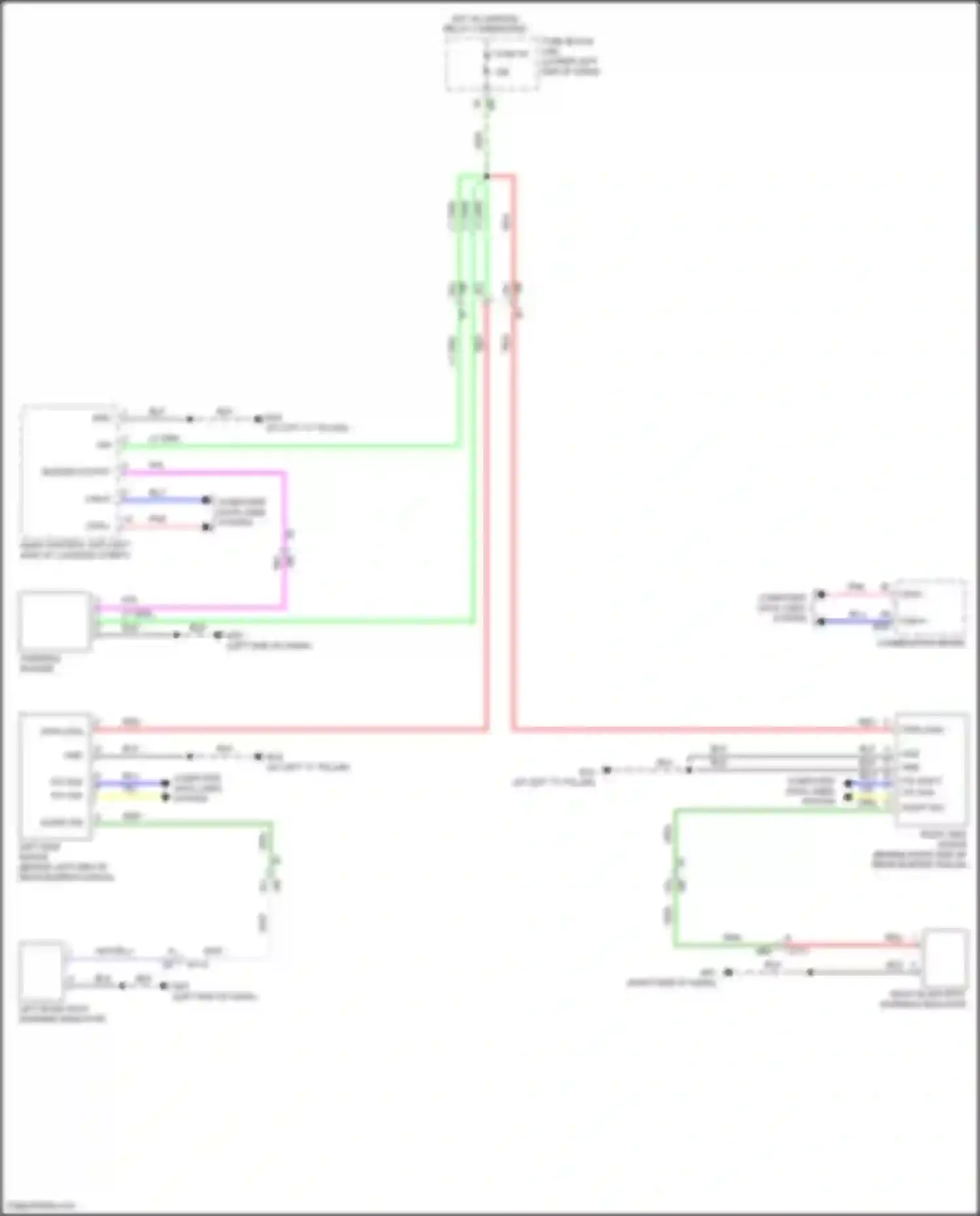 Wiring diagram right blind spot warning indicator for Nissan Altima L33 facelift (2015-2018) (1 of 1)