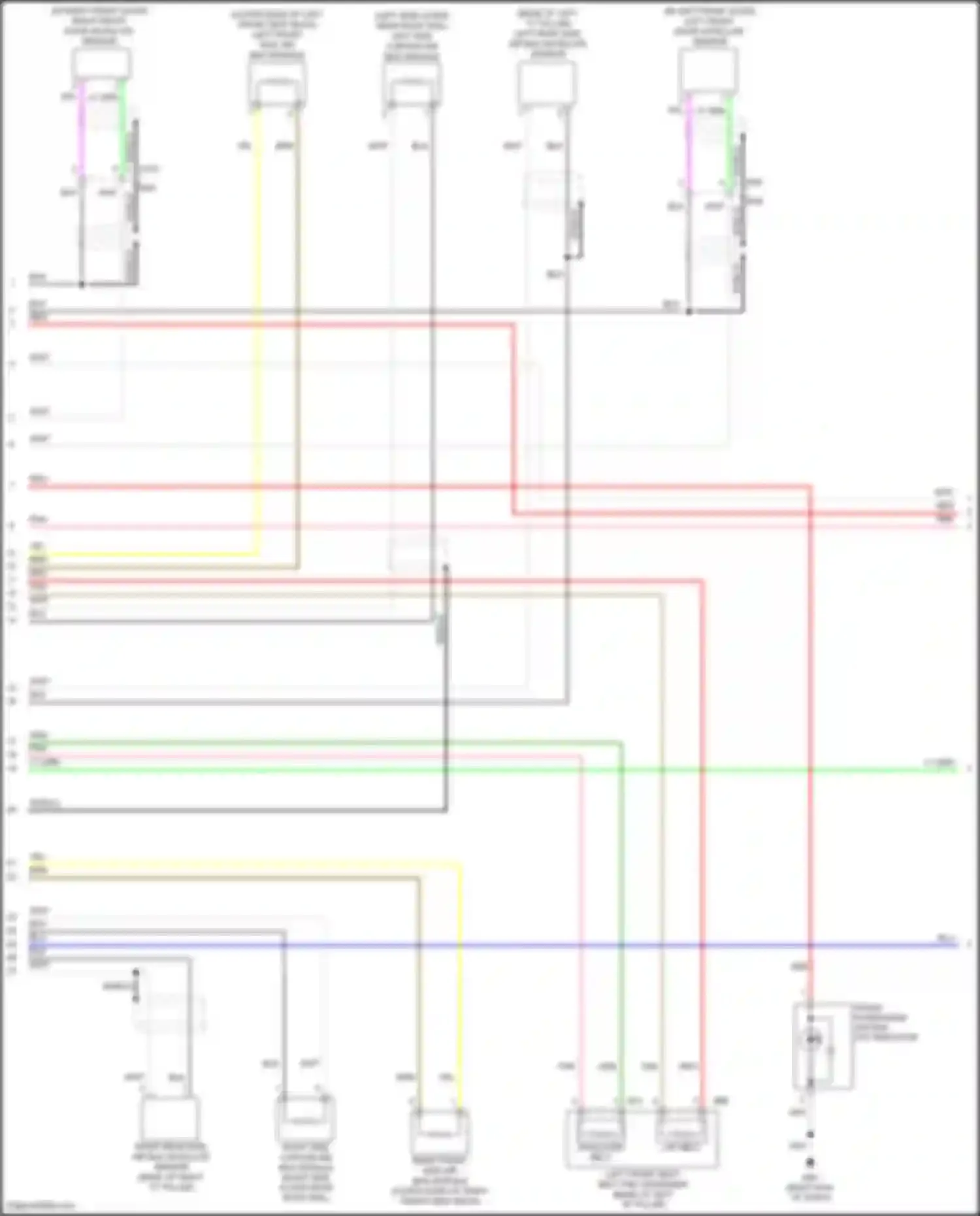 Wiring diagram right front door satellite sensor for Nissan Altima L33 facelift (2015-2018) (1 of 1)