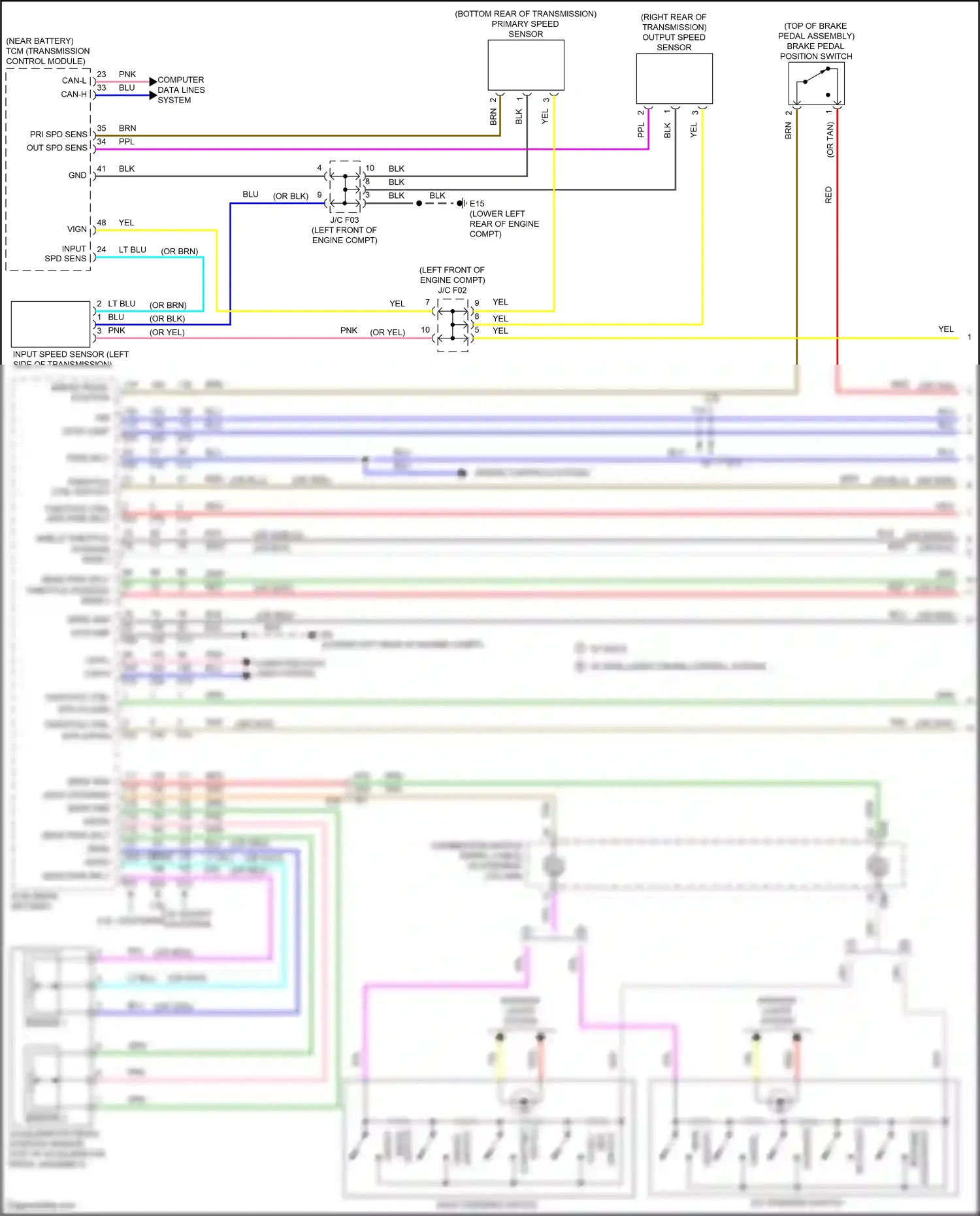 Nissan Altima L33 facelift (2015-2018) sensor 2 wiring diagram  (1 of 6)