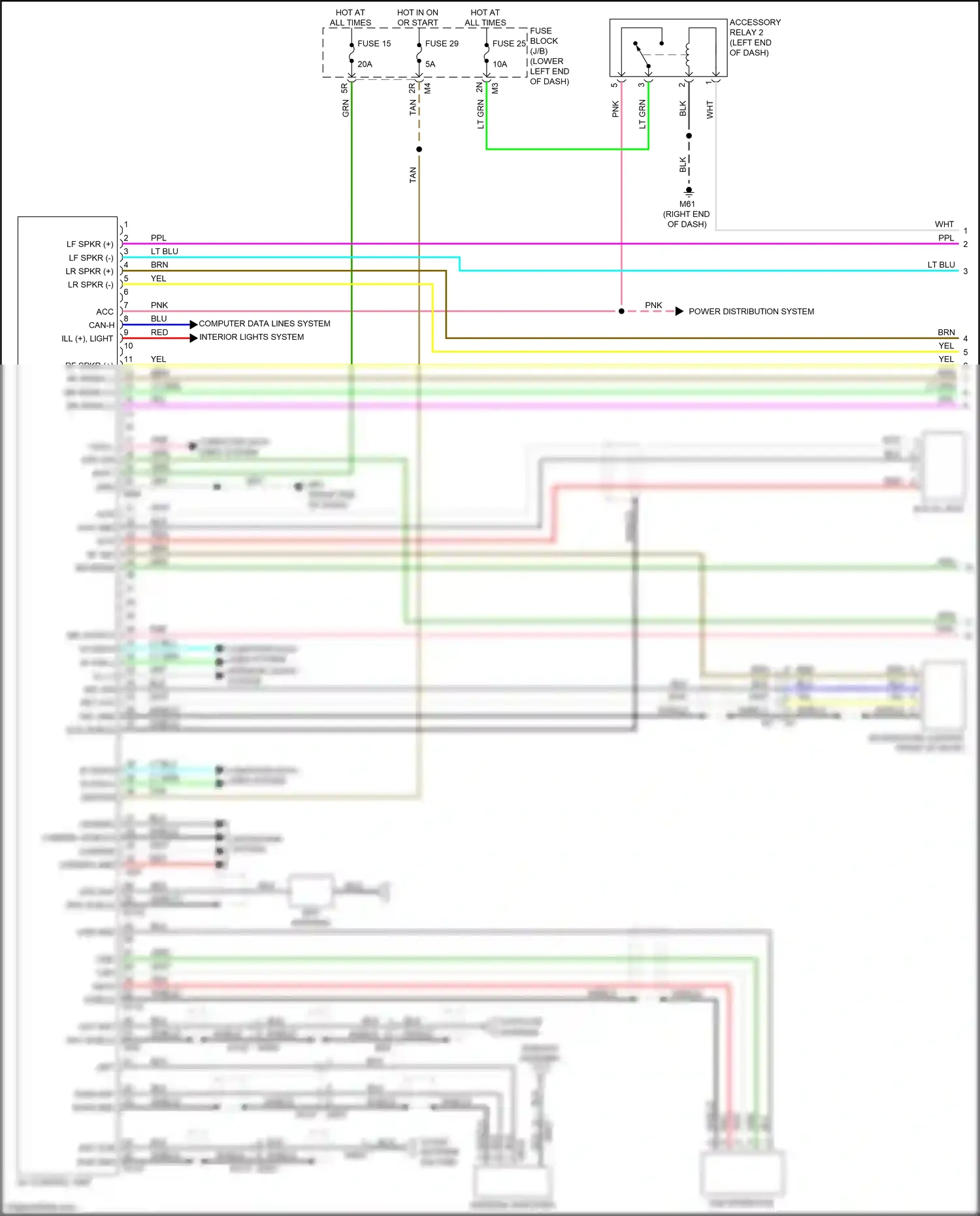 Wiring diagram shield shield for Nissan Altima L33 facelift (2015-2018) (2 of 7)