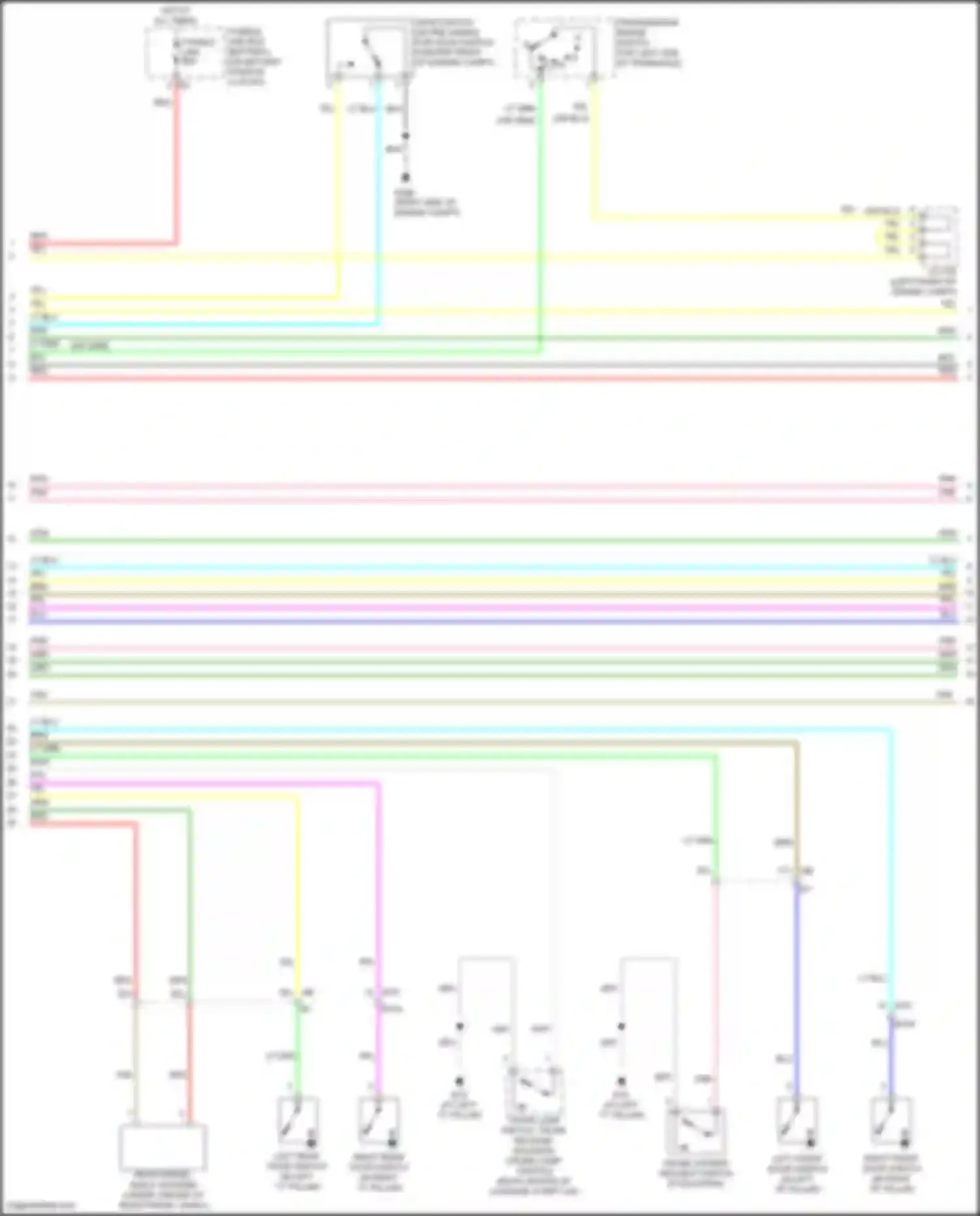 Wiring diagram trunk opener request switch for Nissan Altima L33 facelift (2015-2018) (1 of 3)