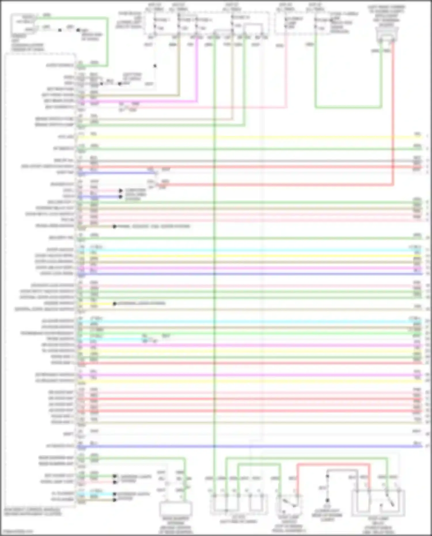 Wiring diagram trunk switch for Nissan Altima L33 facelift (2015-2018) (1 of 2)